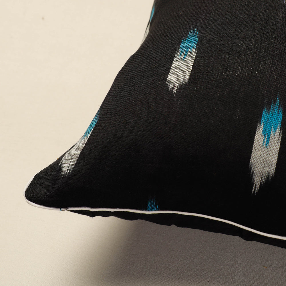 SOUTH KARGHA Black - Pochampally Ikat Cotton Cushion Cover (16 x 16 in) - view 2