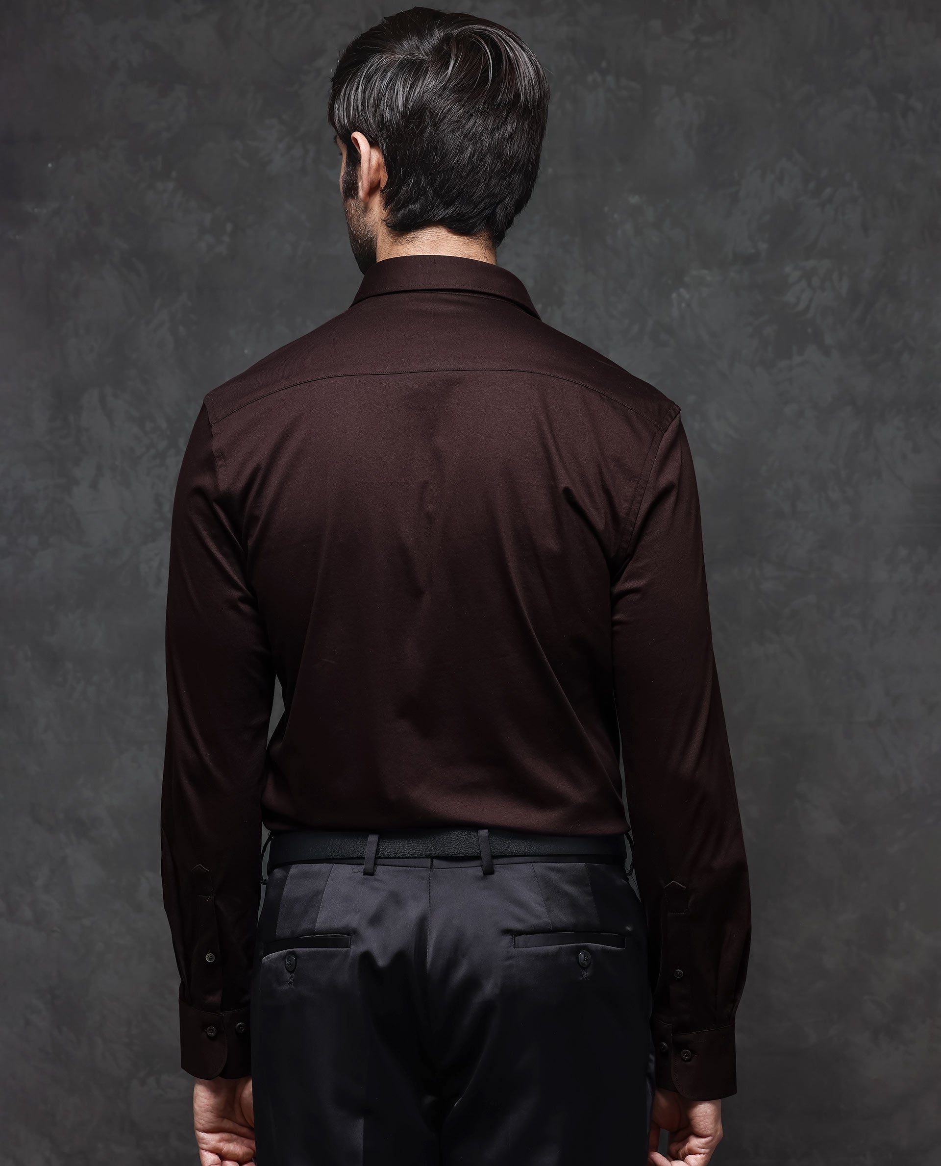 Rare Rabbit Men's Zaco Maroon Cotton Fabric Full Sleeves Regular Fit Solid Shirt - view 2