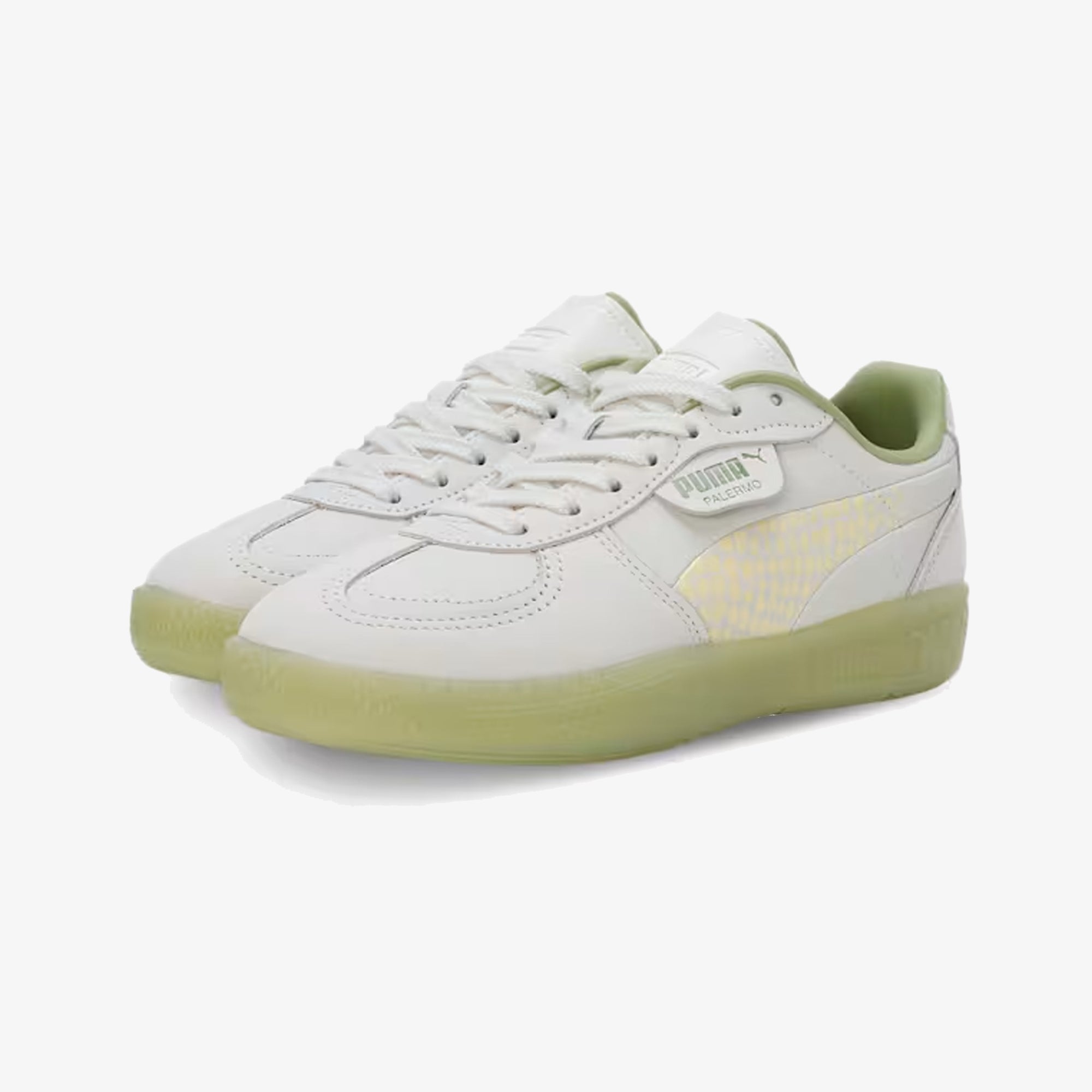 Puma | Palermo { Vapor Gray-creamy/green - view 2
