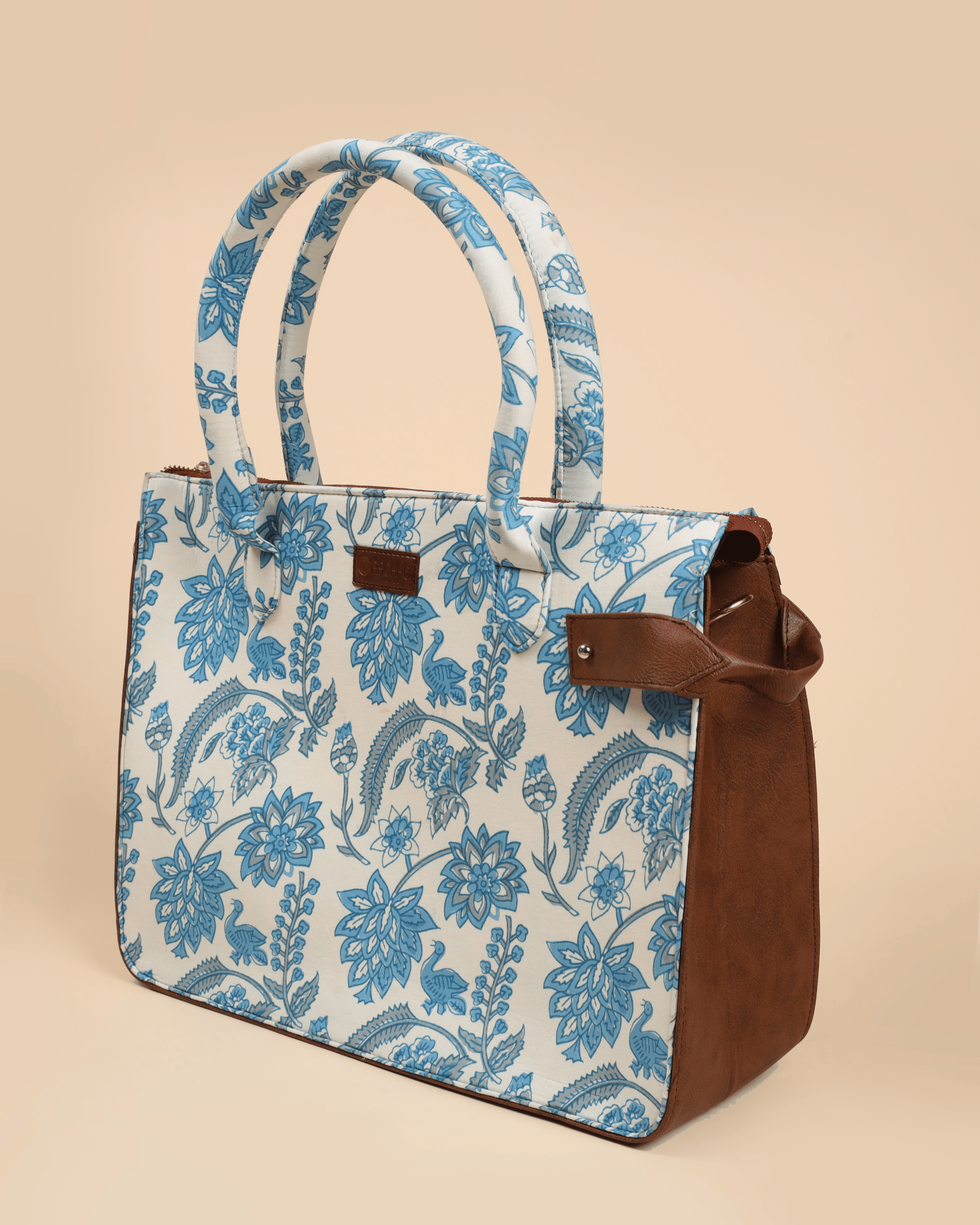 Aachho Frosty Blue Handblock Shoulder Bag - view 4