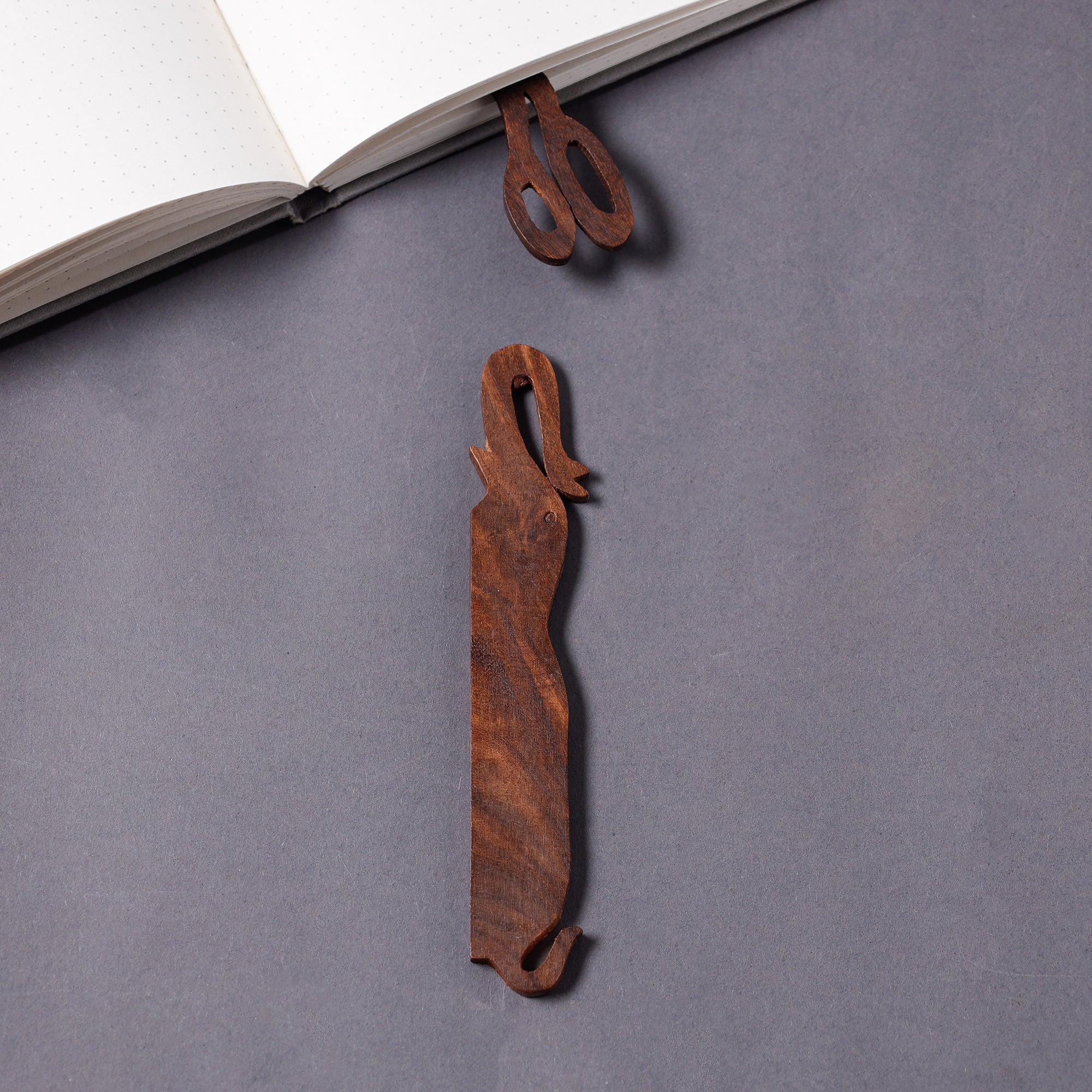 ITOKRI CRAFTS INITIATIVE Bijnor Hand Carved Sheesham Wood Bookmark