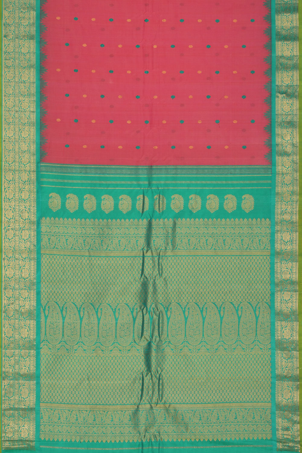Kalanjali Gadwal Pink Saree – Women's - view 3