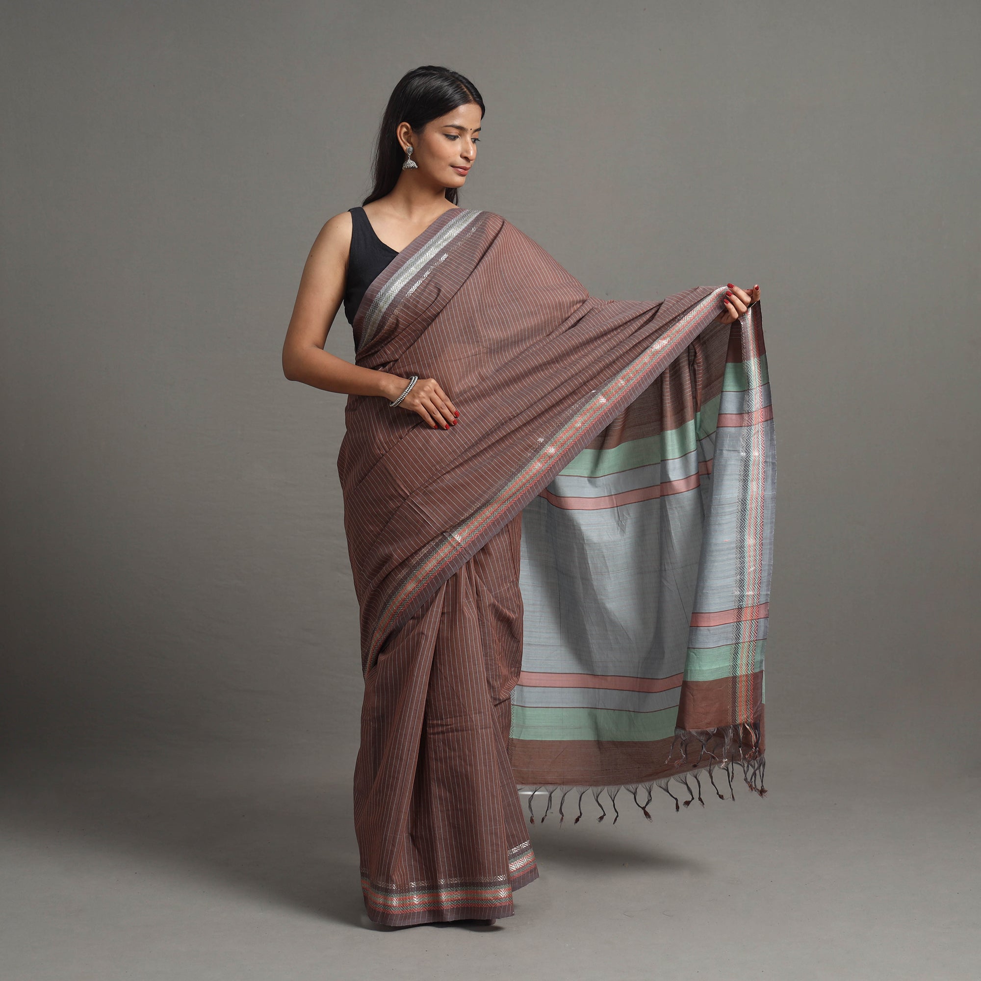 CHITRIKA Stripes Dobby Cotton Handloom Saree 104 - view 2