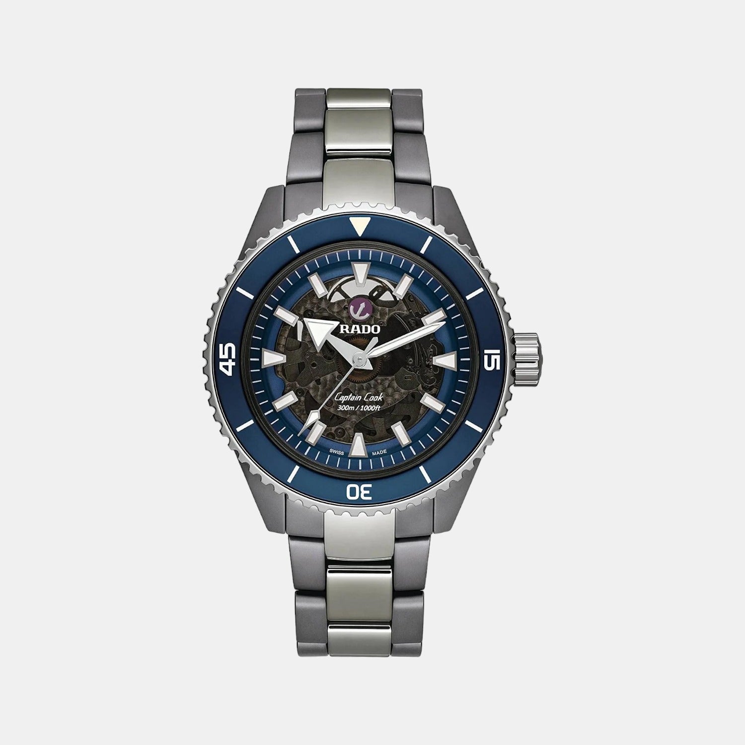 Rado Captain Cook Men Automatic Blue Dial Analog Ceramic Watch R32128202