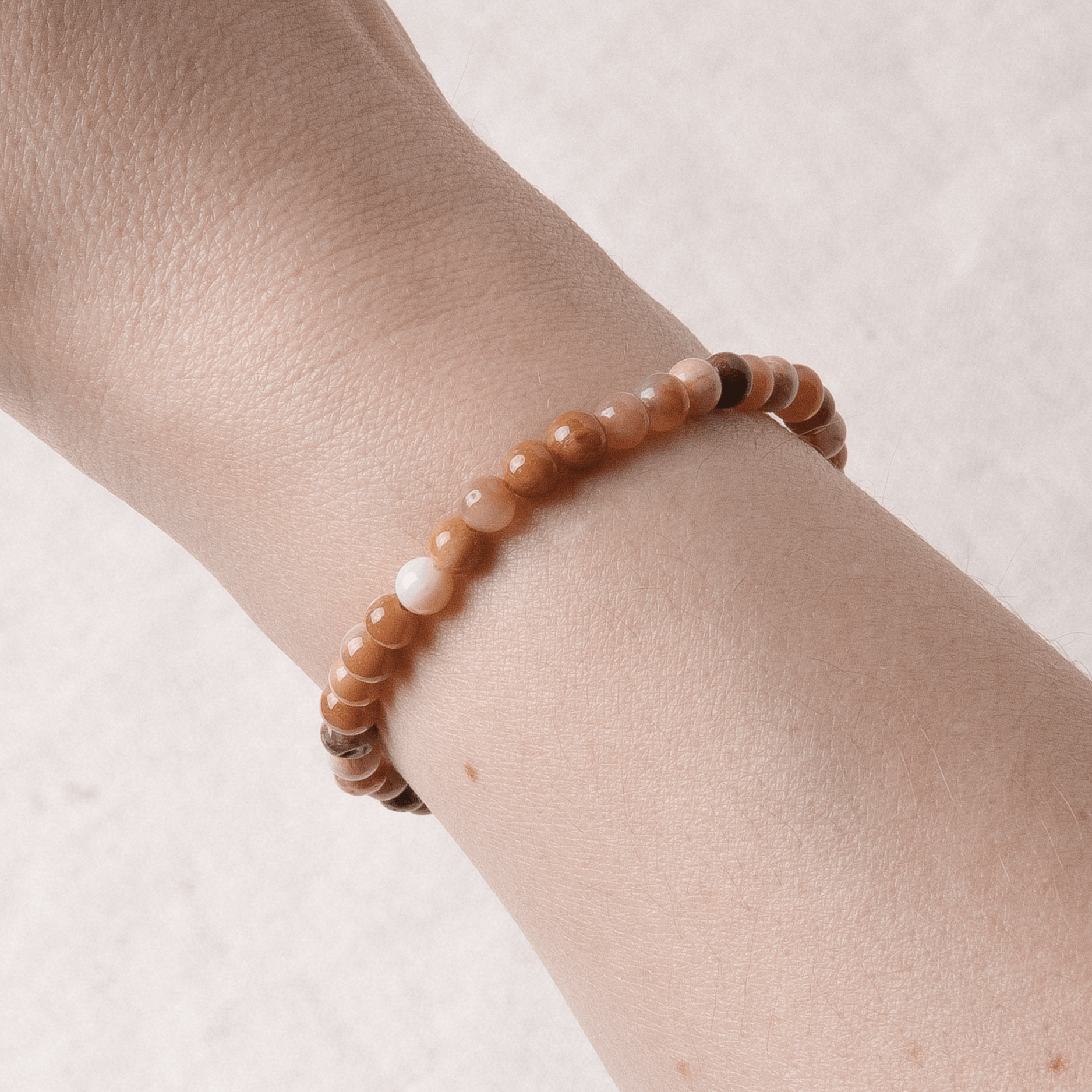 Tiny Rituals Petrified Wood Jade Energy Bracelet - view 5