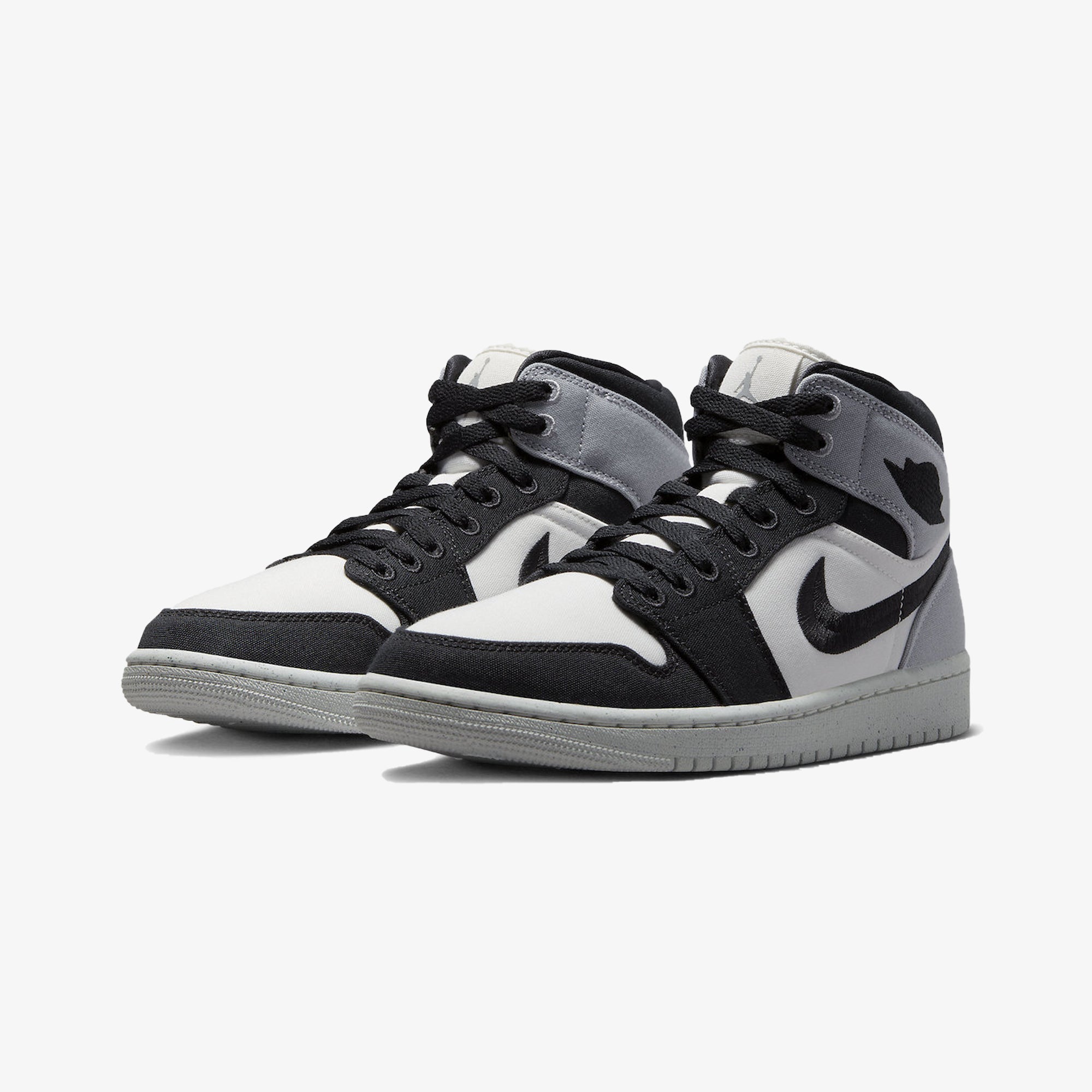 Jordan | AIR JORDAN 1 MID SE { SAIL/BLACK-LT STEEL GREY