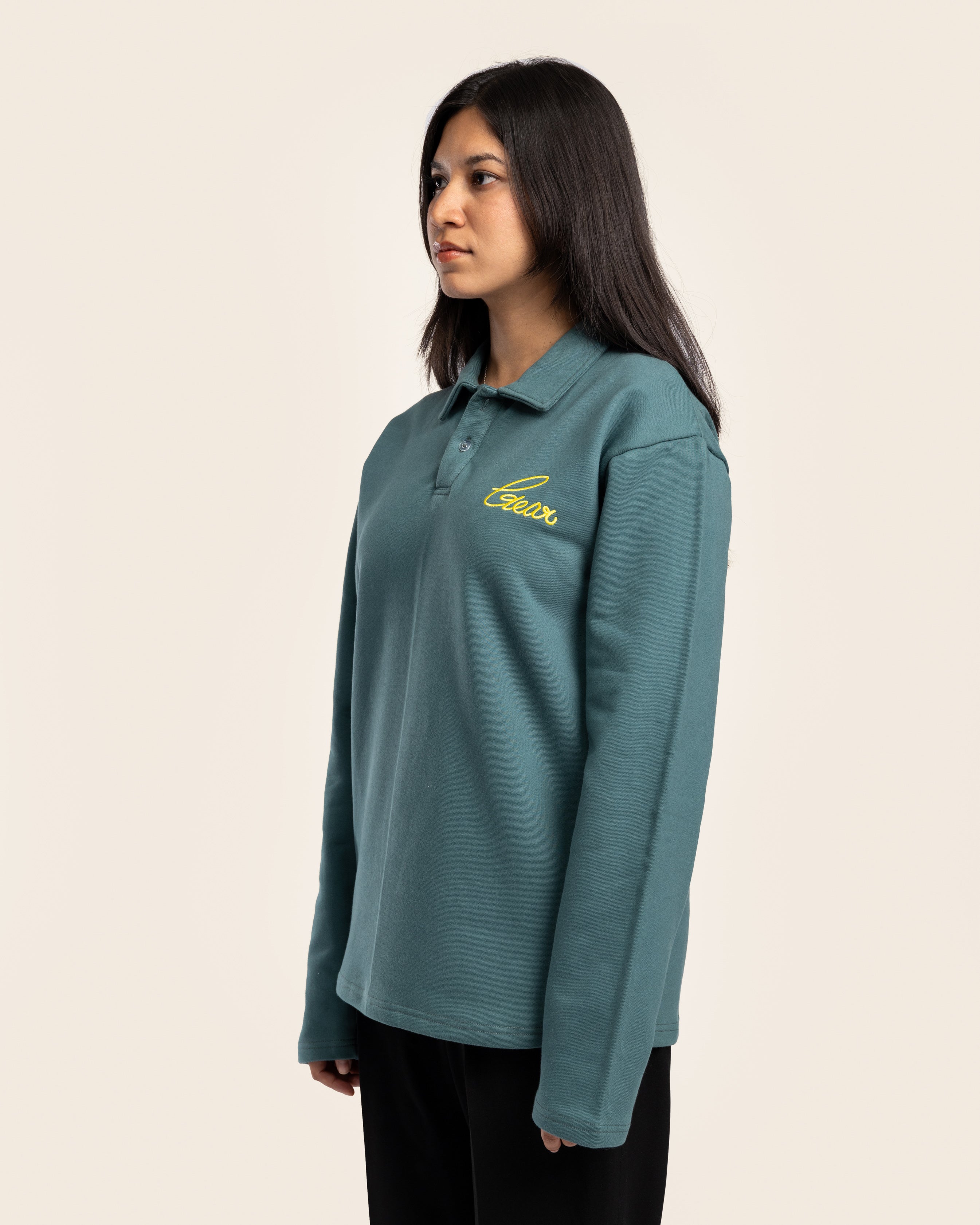 MNST GEAR Collared Polo In Hawaii – Green - view 3