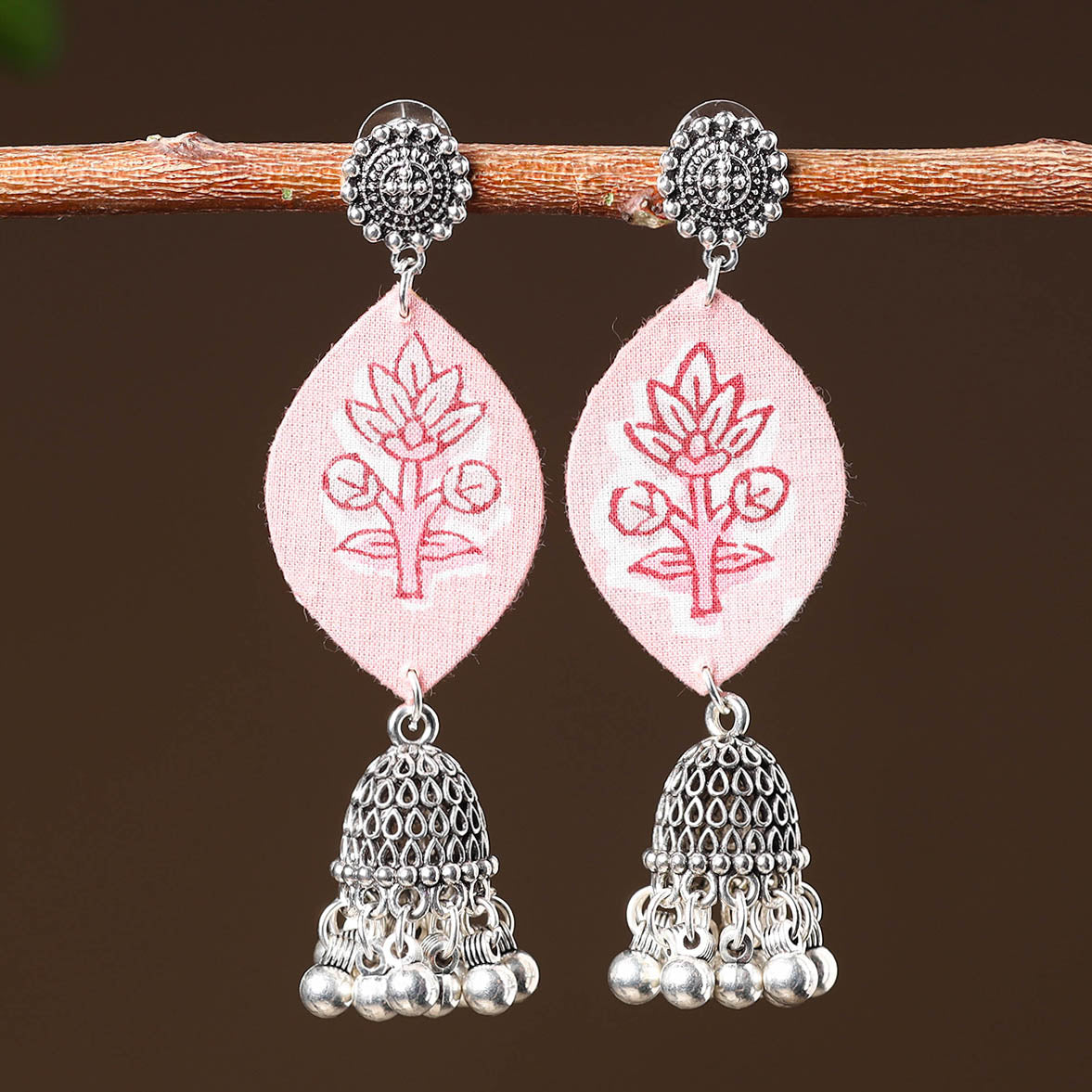 JALPARI Aanchal Handcrafted GS Fabart Earrings - view 2