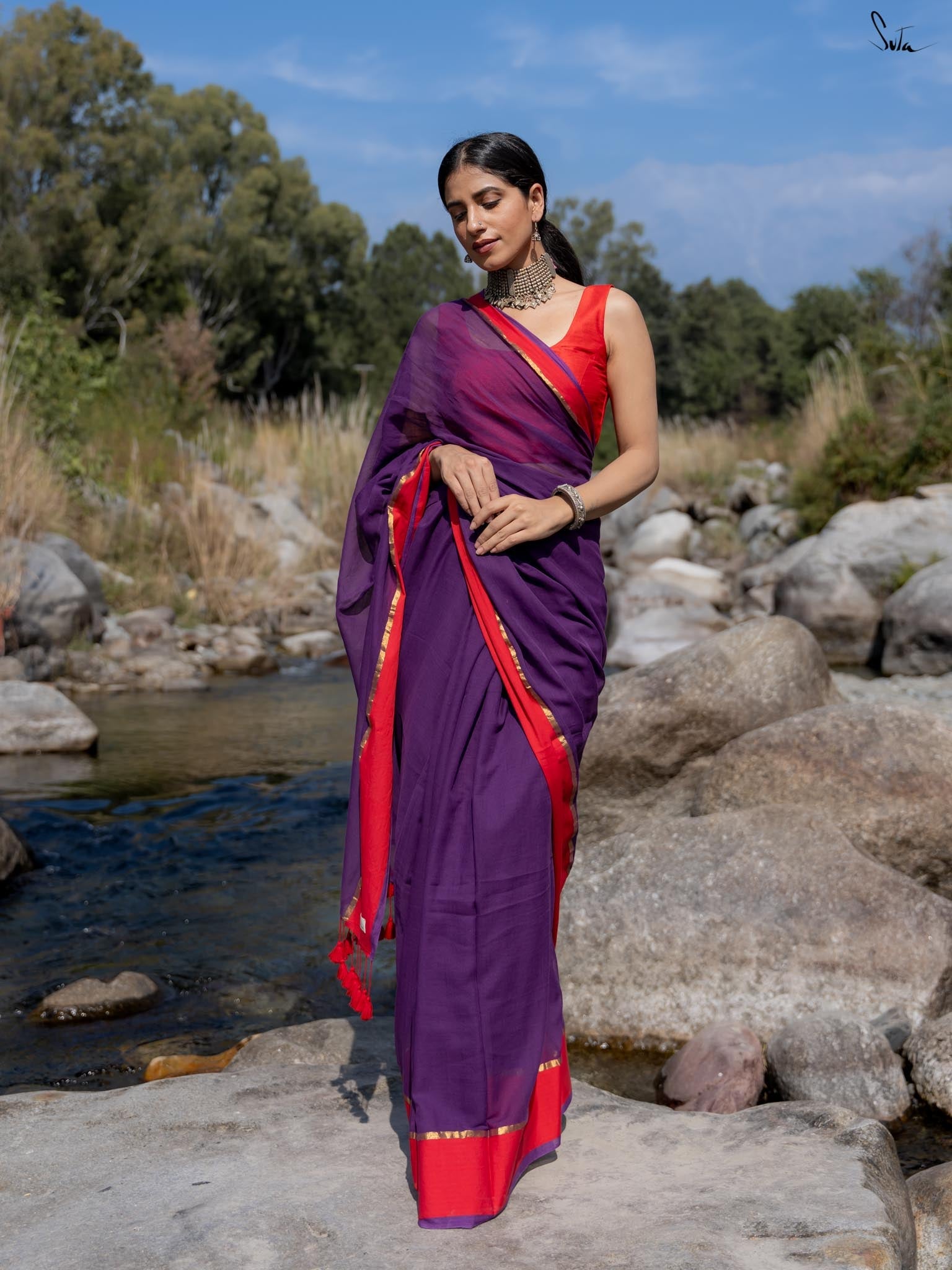 Women's sarees – suta.in Beguni – Women's