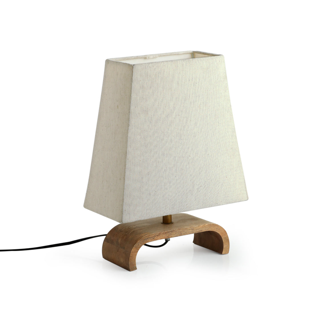 EXCLUSIVELANE 'Stacked Geometry' Decorative Wooden Table Lamp (13.1 Inches) - view 4