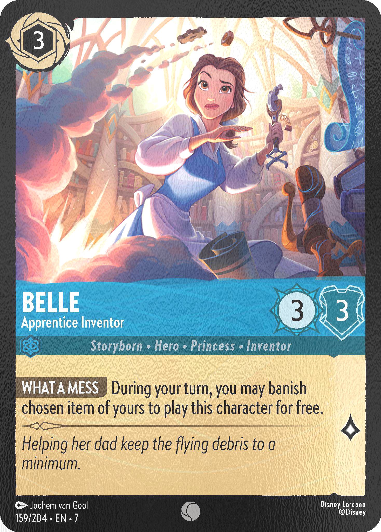 Island cold foil – Lorcana Belle - Apprentice Inventor - 159/204 [Archazia's Island] [Cold Foil]