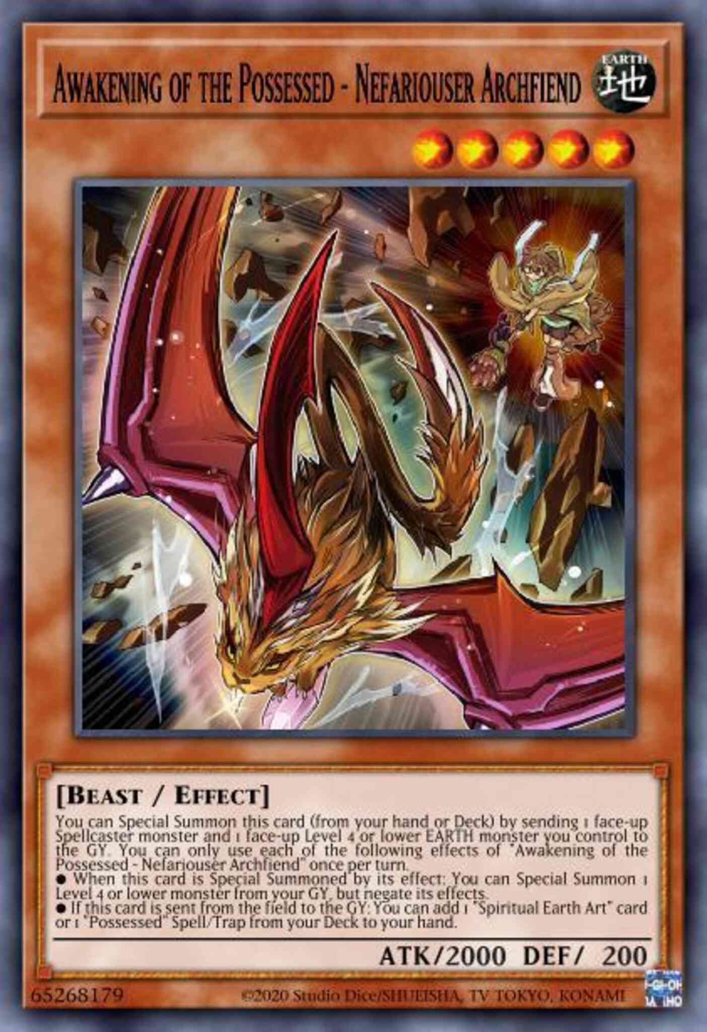 Yu-Gi-Oh! Awakening of the Possessed - Nefariouser Archfiend - SDCH-EN005 - Ultra Rare - 1st Edition