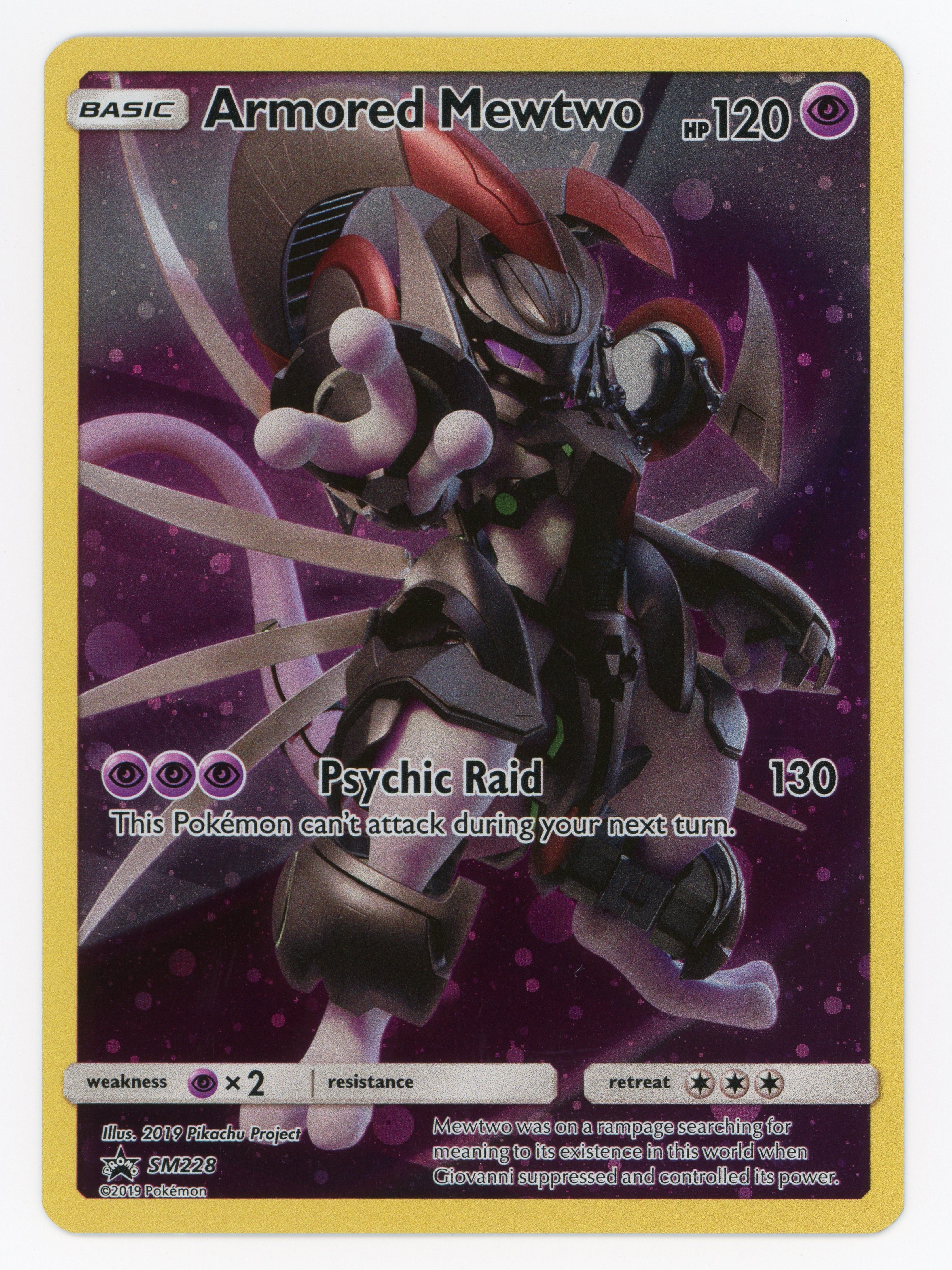 Pokémon Armored Mewtwo - SM228 - Promo - Holo - Scan 14187