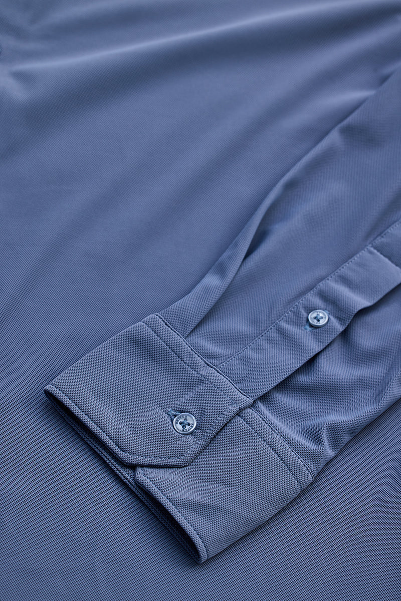 SNITCH Blue Stretchable Slim Fit Shirt - view 8