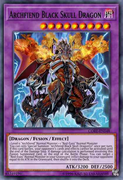 Yu-Gi-Oh! Archfiend Black Skull Dragon - CORE-EN048 - Ultimate Rare - Unlimited