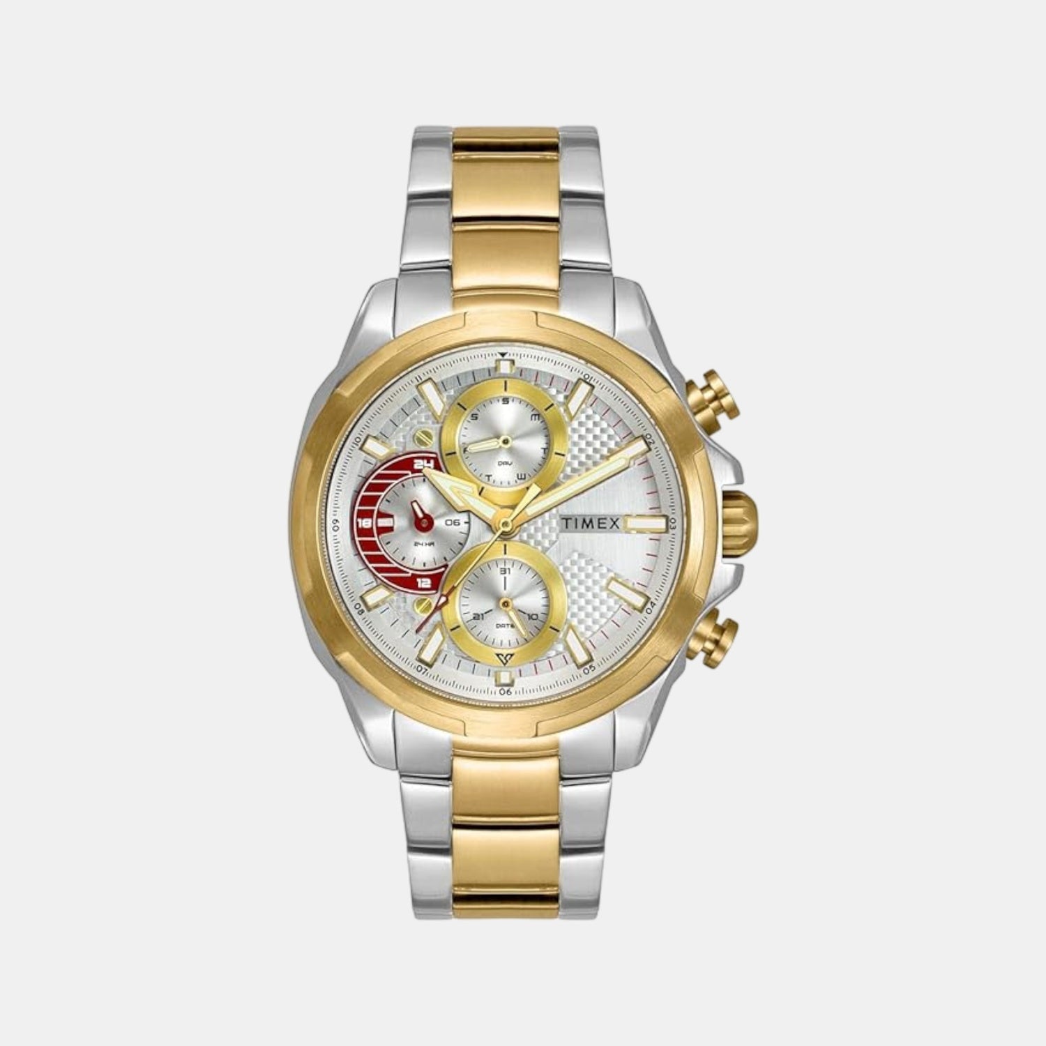Timex E Class Men Quartz Silver Dial Multi-Function Stainless Steel Watch TWEG25001