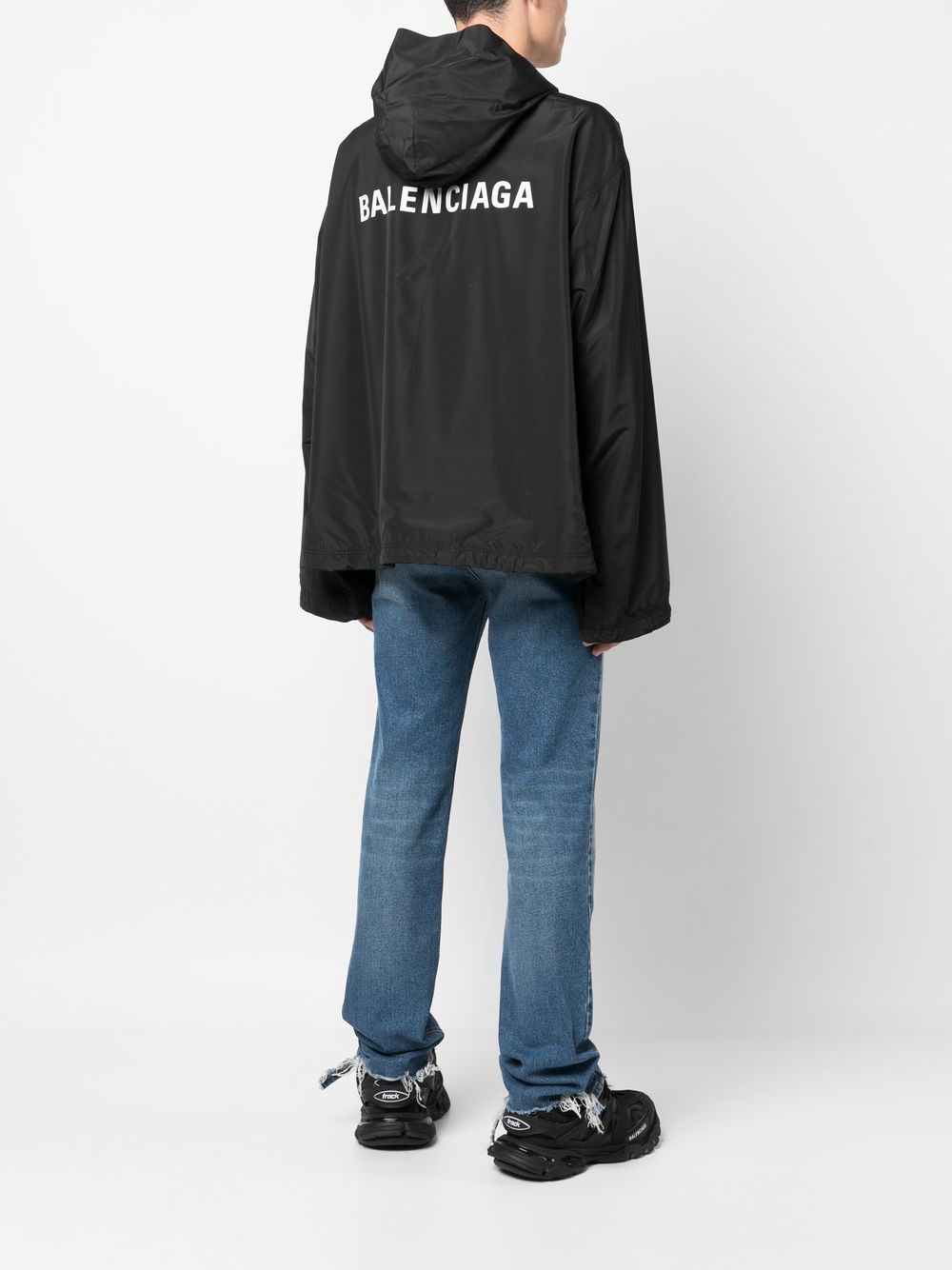 Balenciaga logo-print Hooded Windbreaker - view 2