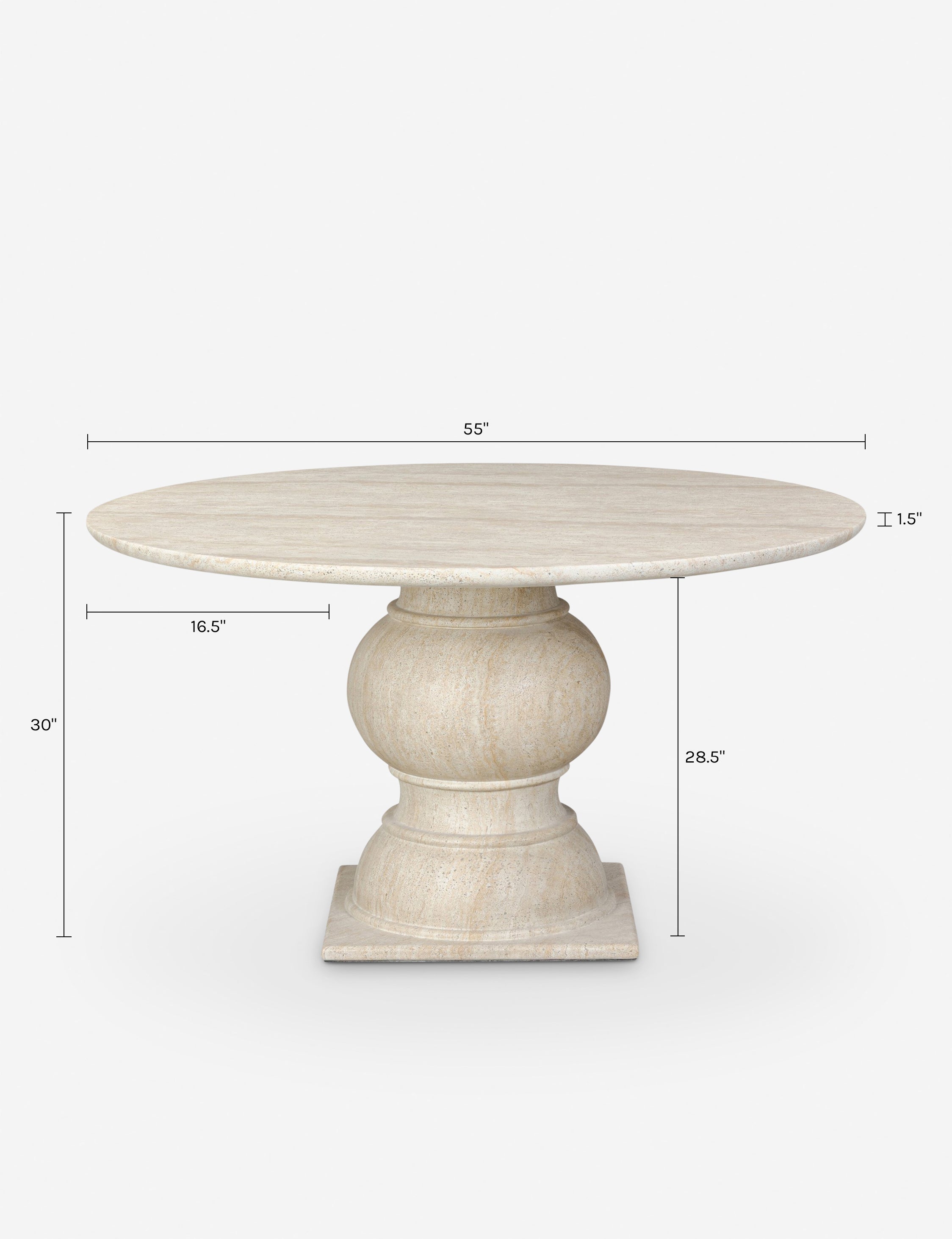 Lulu and Georgia Macalaster Round Dining Table by Amber Lewis x Four Hands - view 7