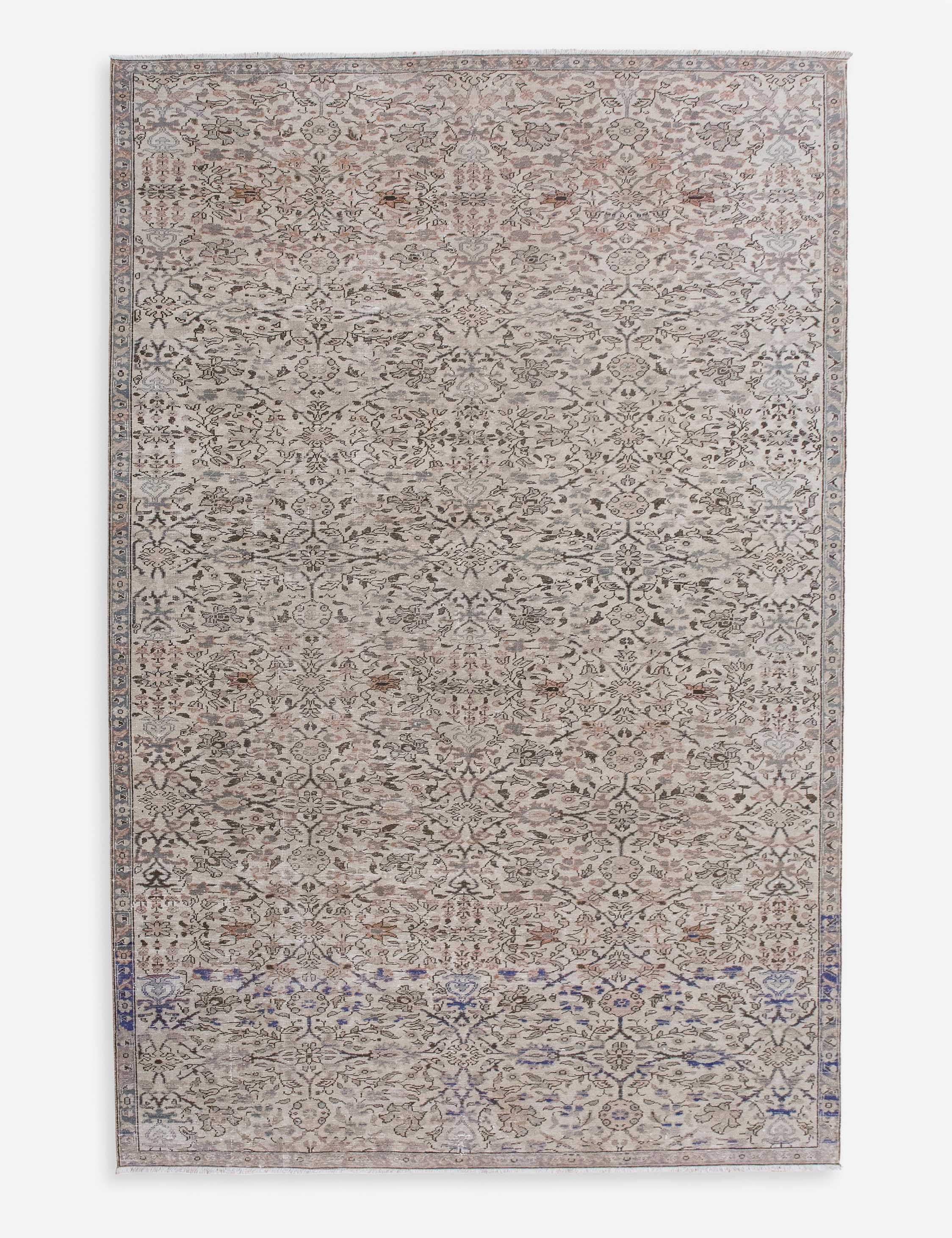 Lulu and Georgia Vintage Turkish Hand-Knotted Wool Rug No. 586, 7'7" x 10'9"
