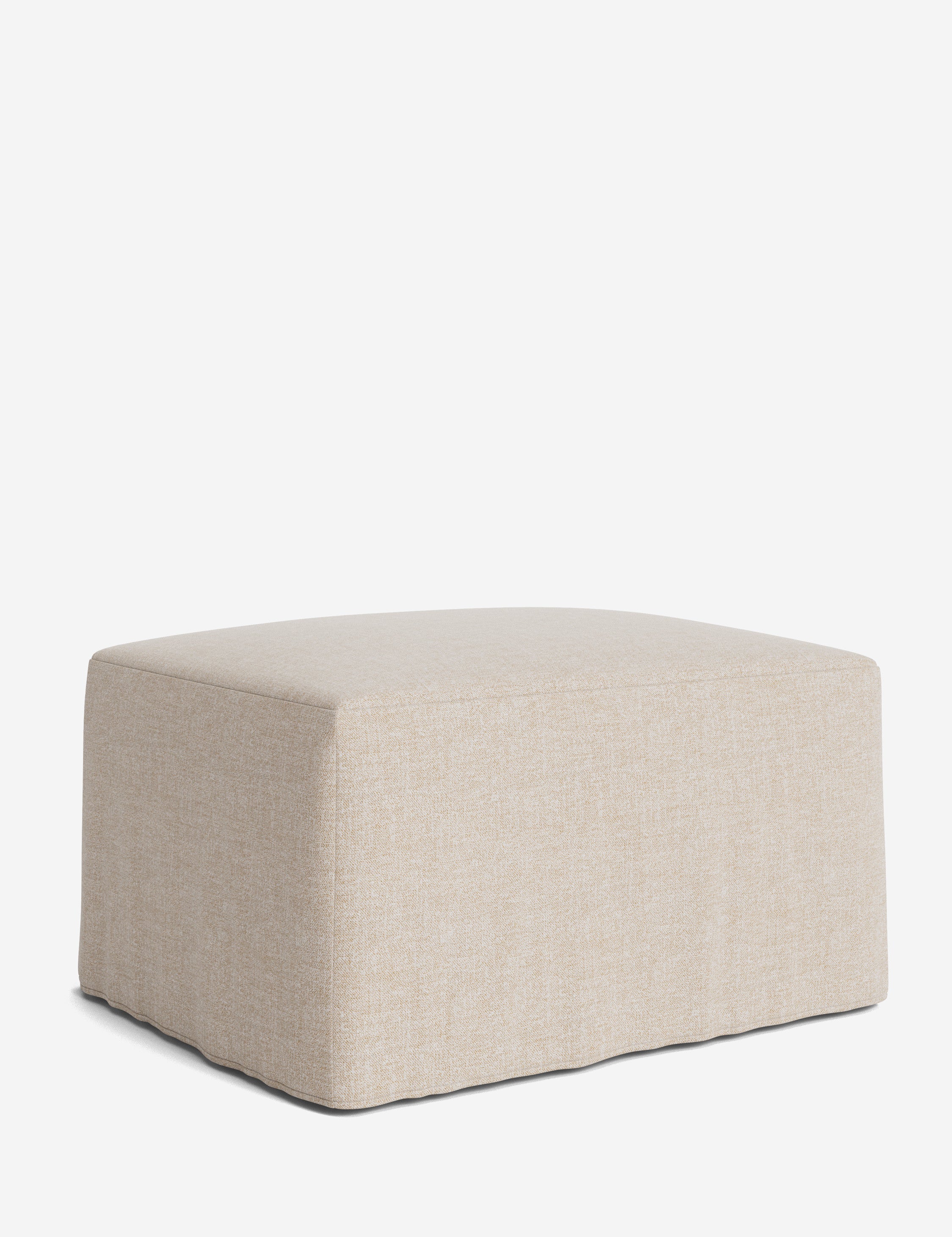 Lulu and Georgia Portola Slipcover Ottoman - view 108