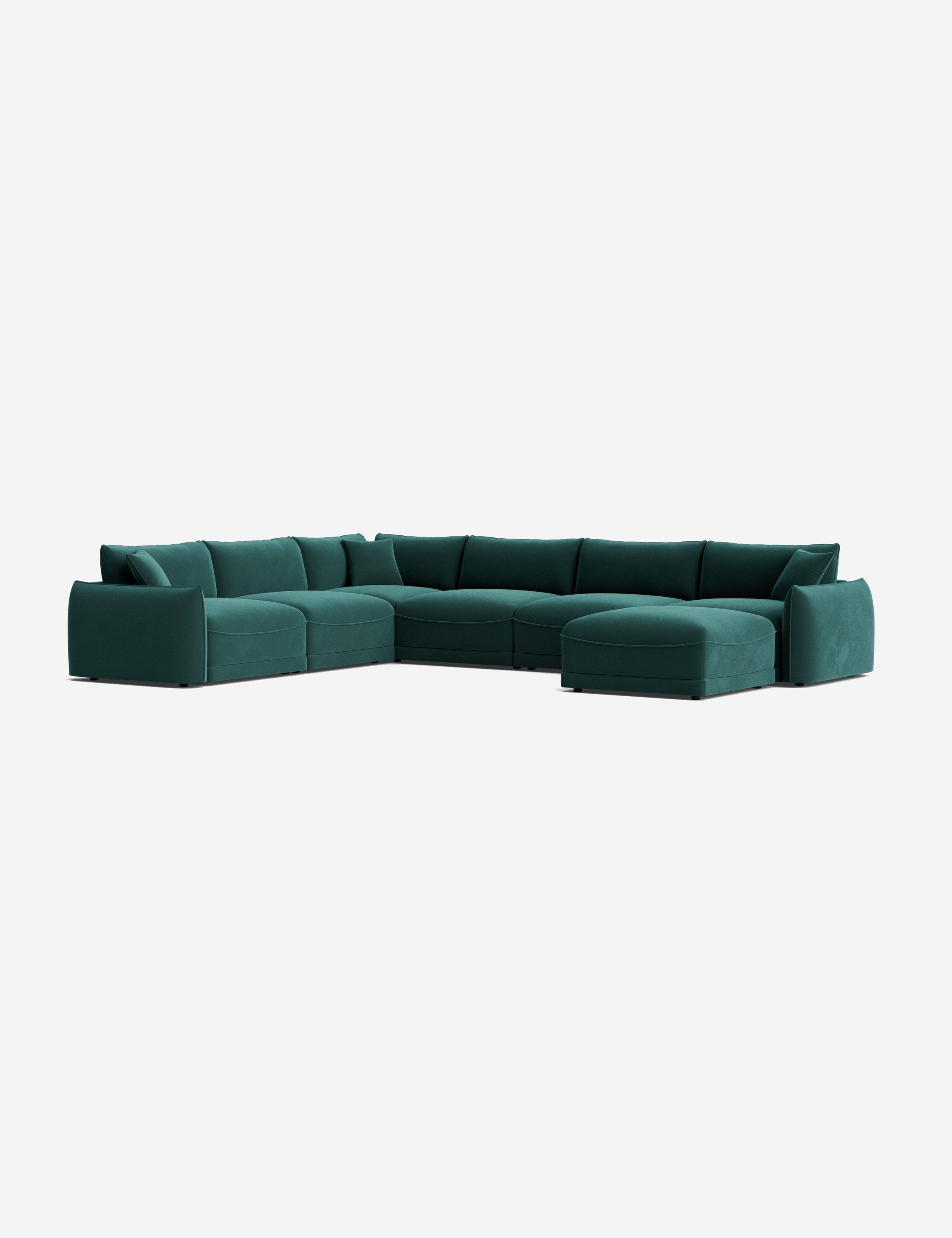 Lulu and Georgia Balmer Modular Corner Sectional Sofa With Ottoman - view 16