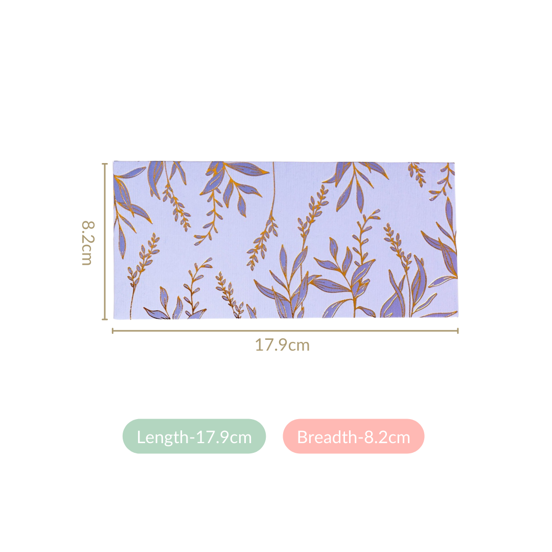 Nestasia Lavender Leaf Paper Money Envelope For Weddings Set Of 12 - view 4