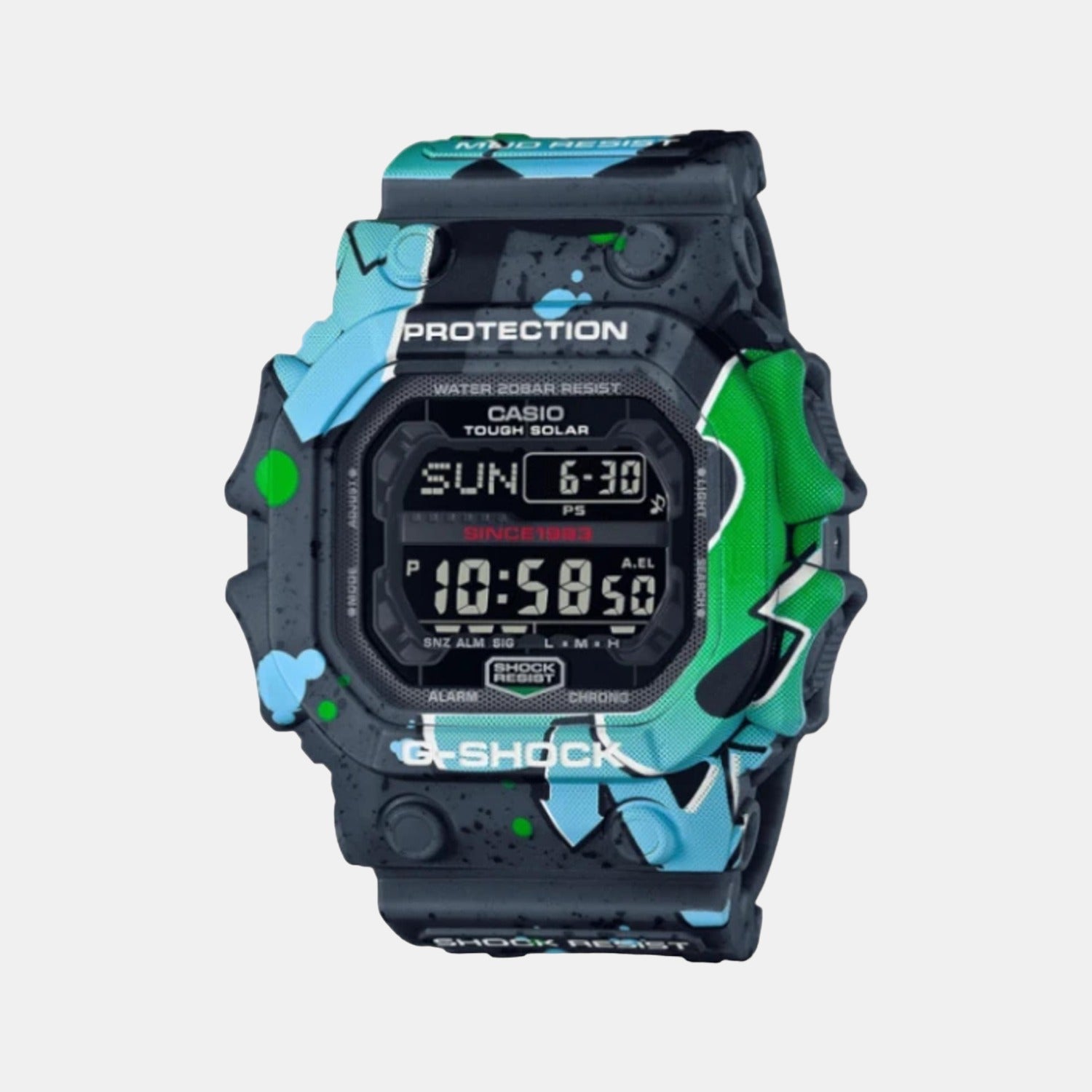 Casio G-Shock Men Quartz Black Dial Digital Resin Watch G1296