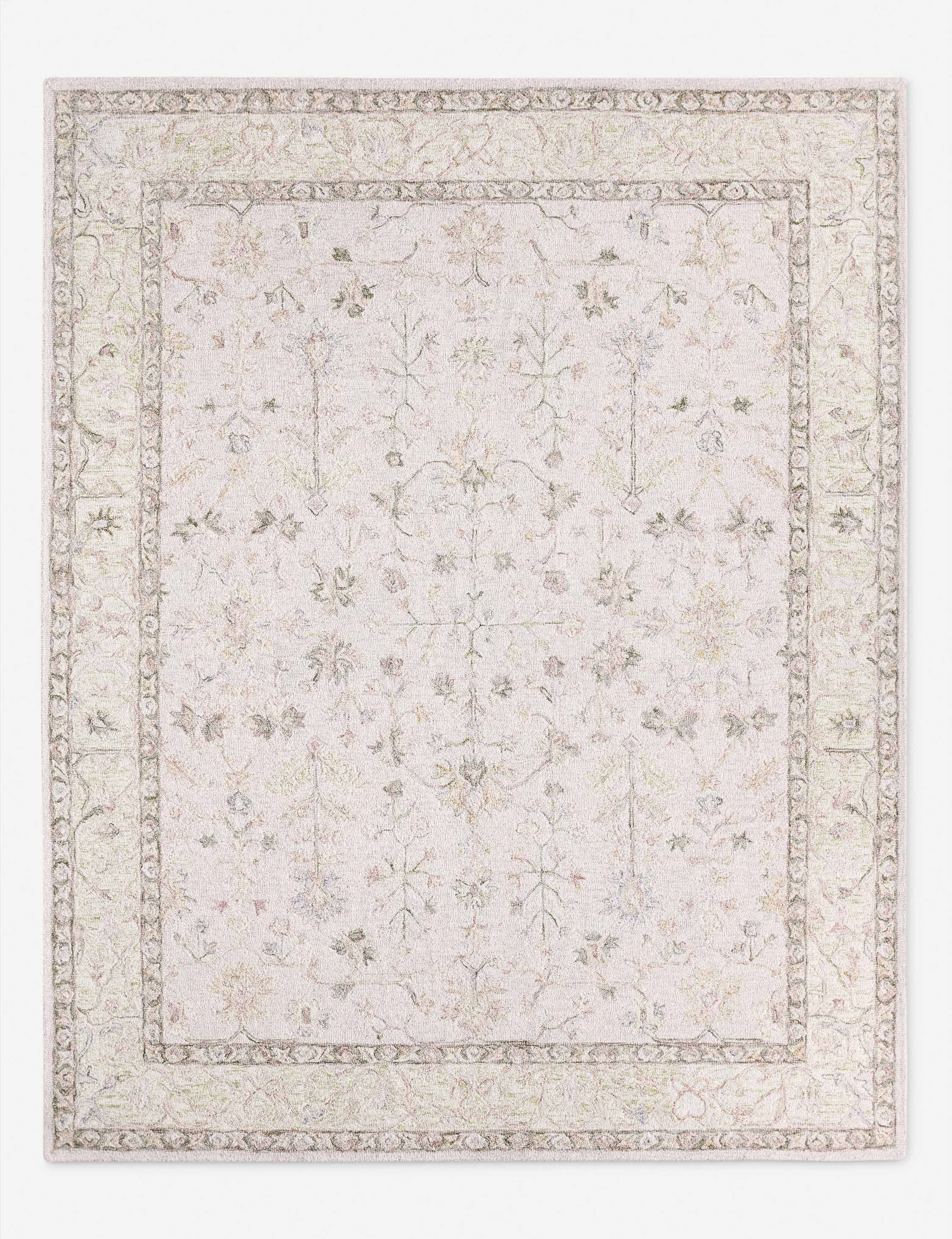 Lulu and Georgia Cassandra Handmade Wool Rug – Ivory and White