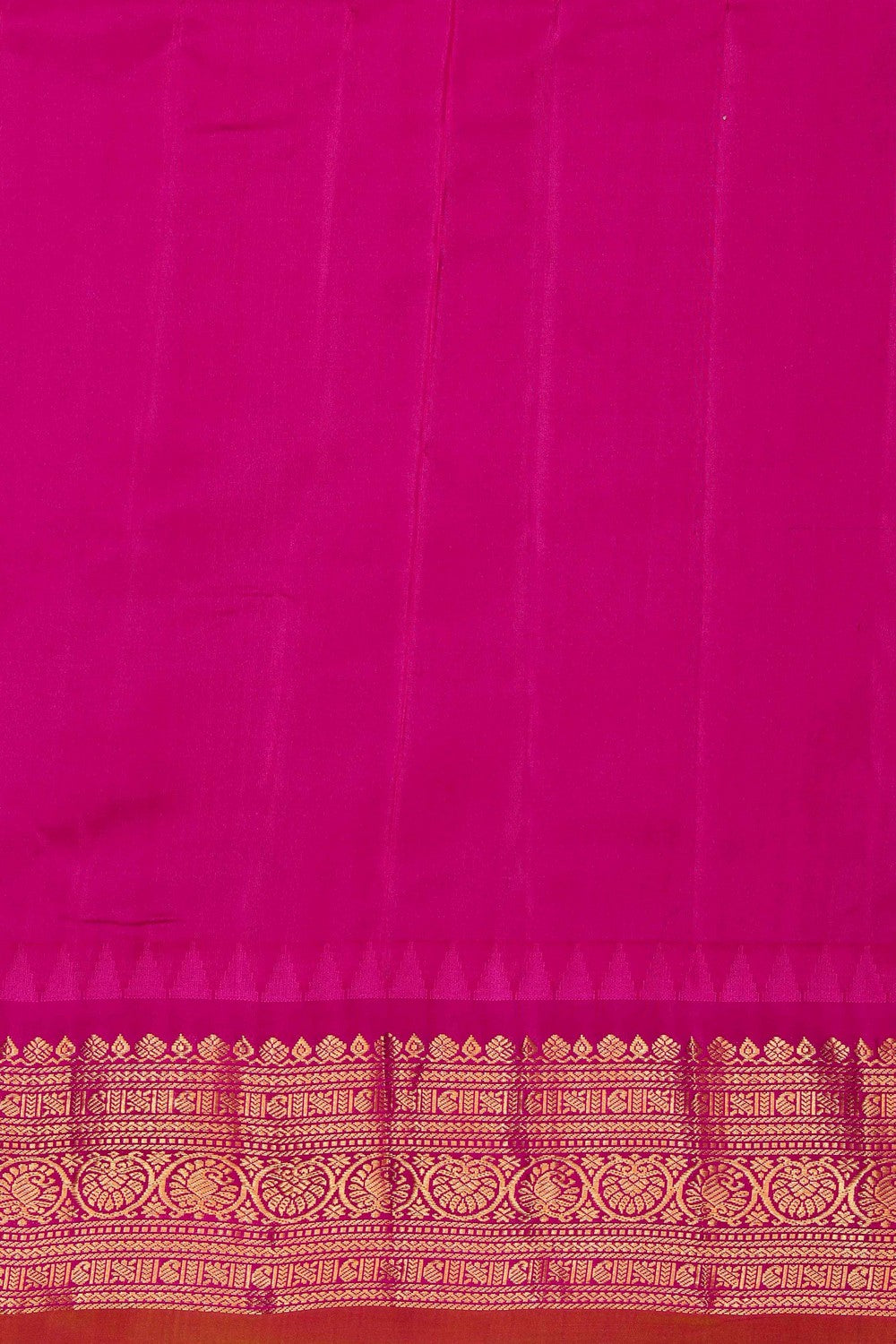 Kalanjali Gadwal Silk Green Saree – Women's - view 4