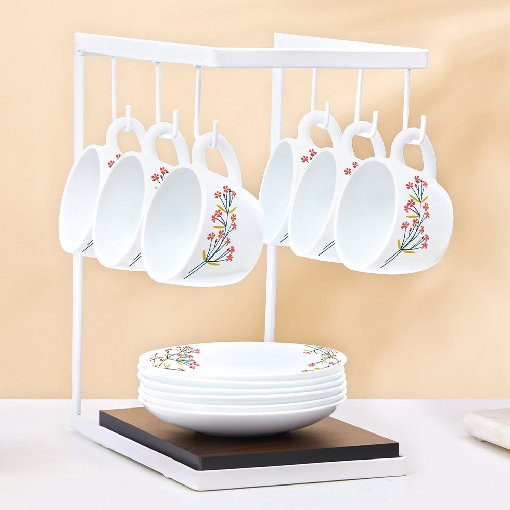 My Borosil Larah By Borosil Red Bud Cup n Saucer Set - view 5