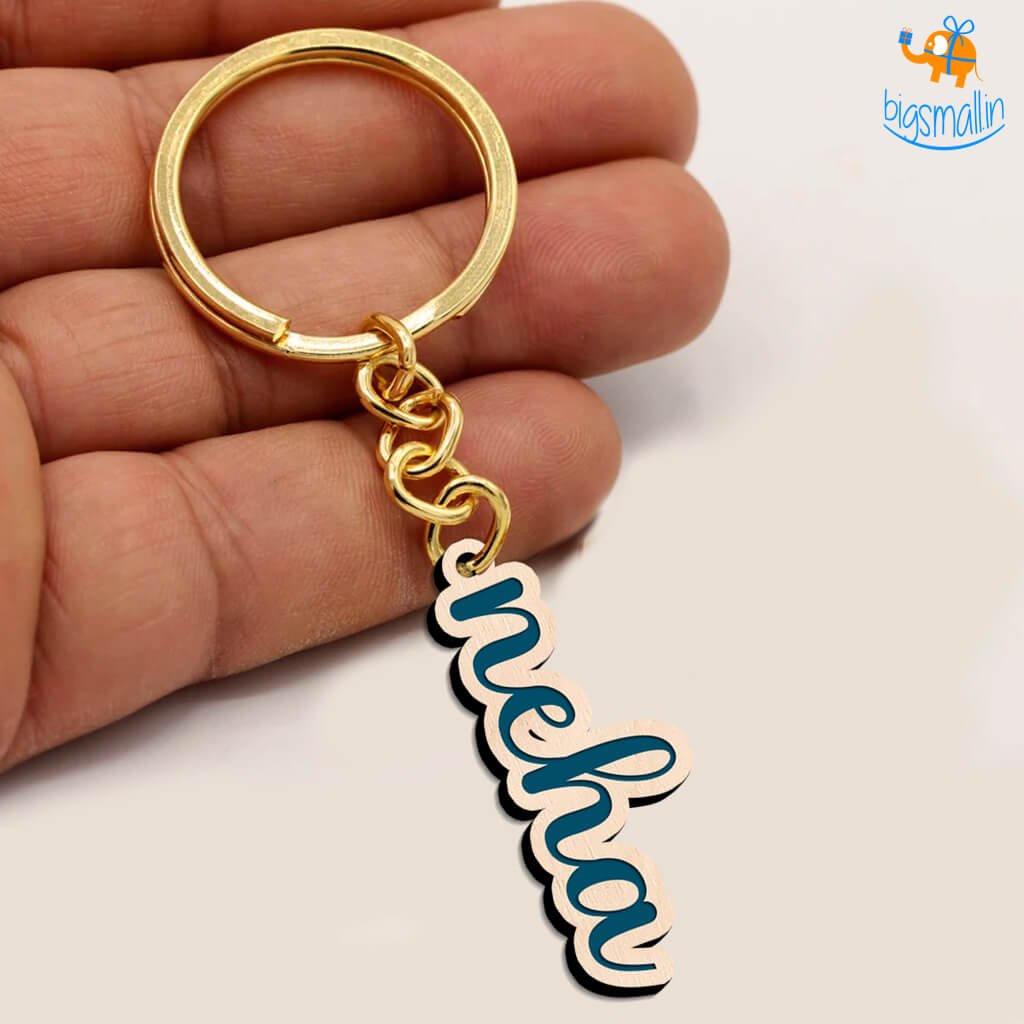 Chitra Chaya Personalized Wooden Keychain | COD Not Available - view 9