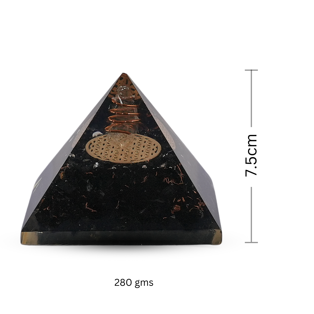 Gemsmantra Black Tourmaline Orgonite Pyramid/Orgone Pyramid - view 3