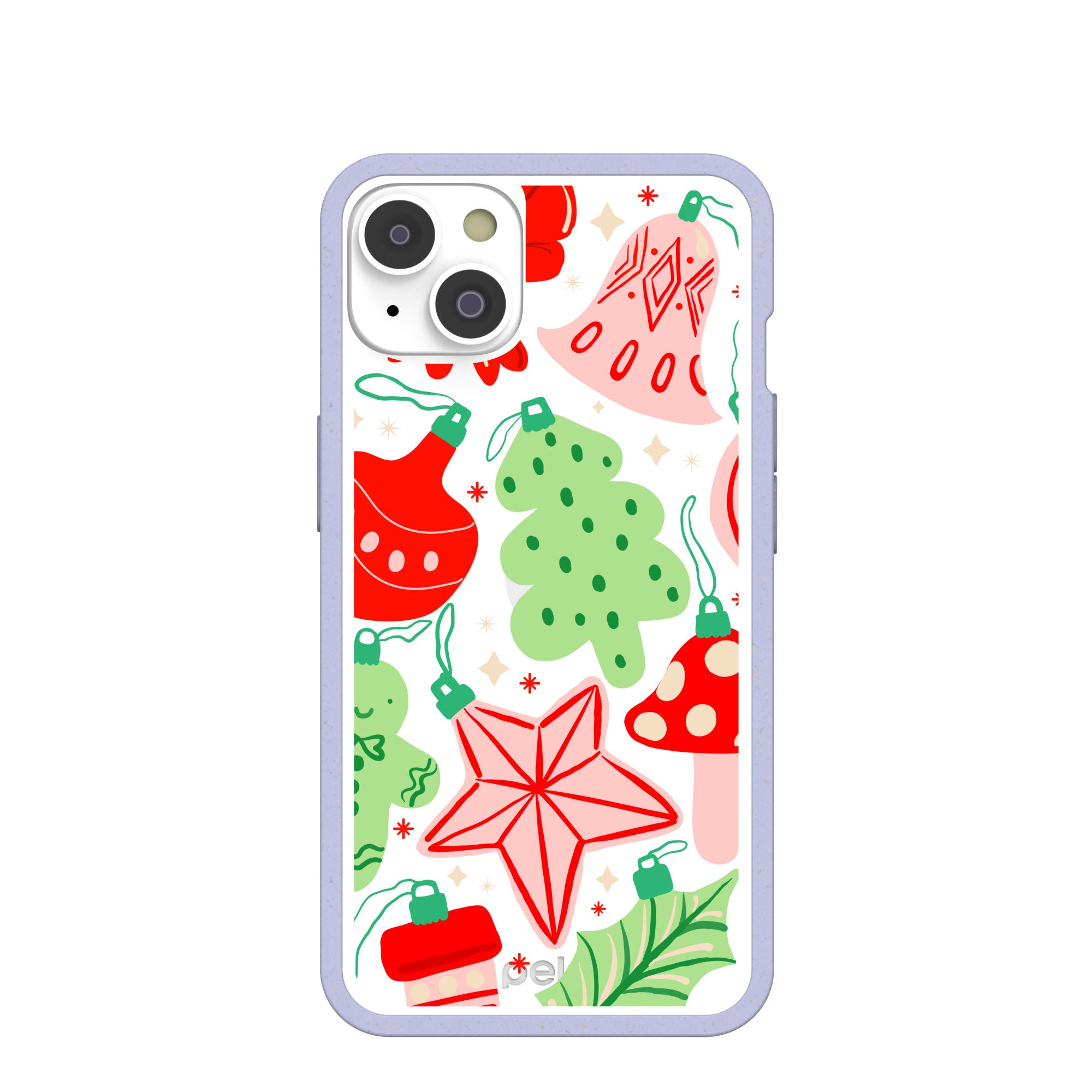BlackTree Clear Festive Flair iPhone 14 Case With Lavender Ridge