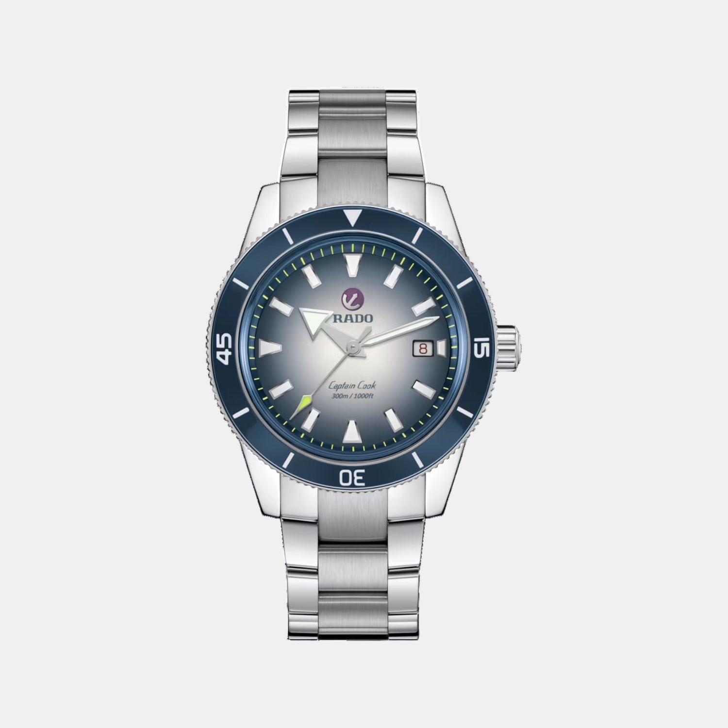 Rado Captain Cook Men Automatic Blue & White Dial Analog Stainless Steel Watch R32154208