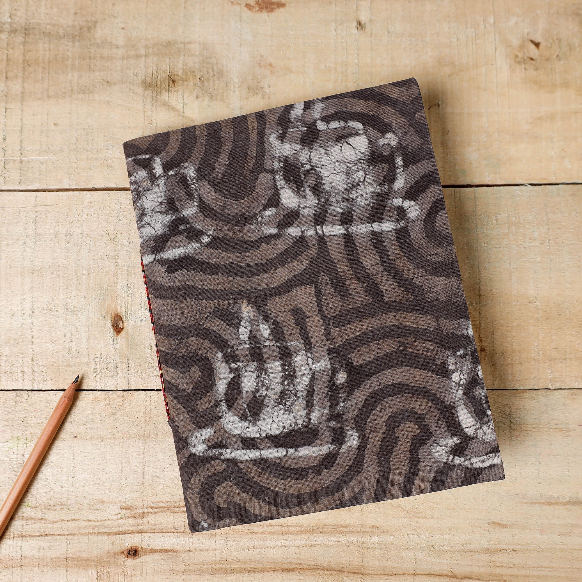 BINDAAS UNLIMITED Brown - Bindaas Fabric Cover Handmade Paper Notebook (9 x 7 in)