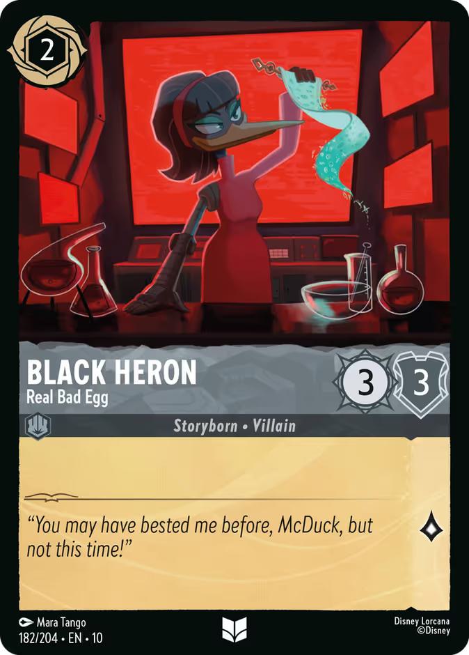Lorcana Black Heron - Real Bad Egg - 182/204 [Whispers in the Well] [Non-Foil]