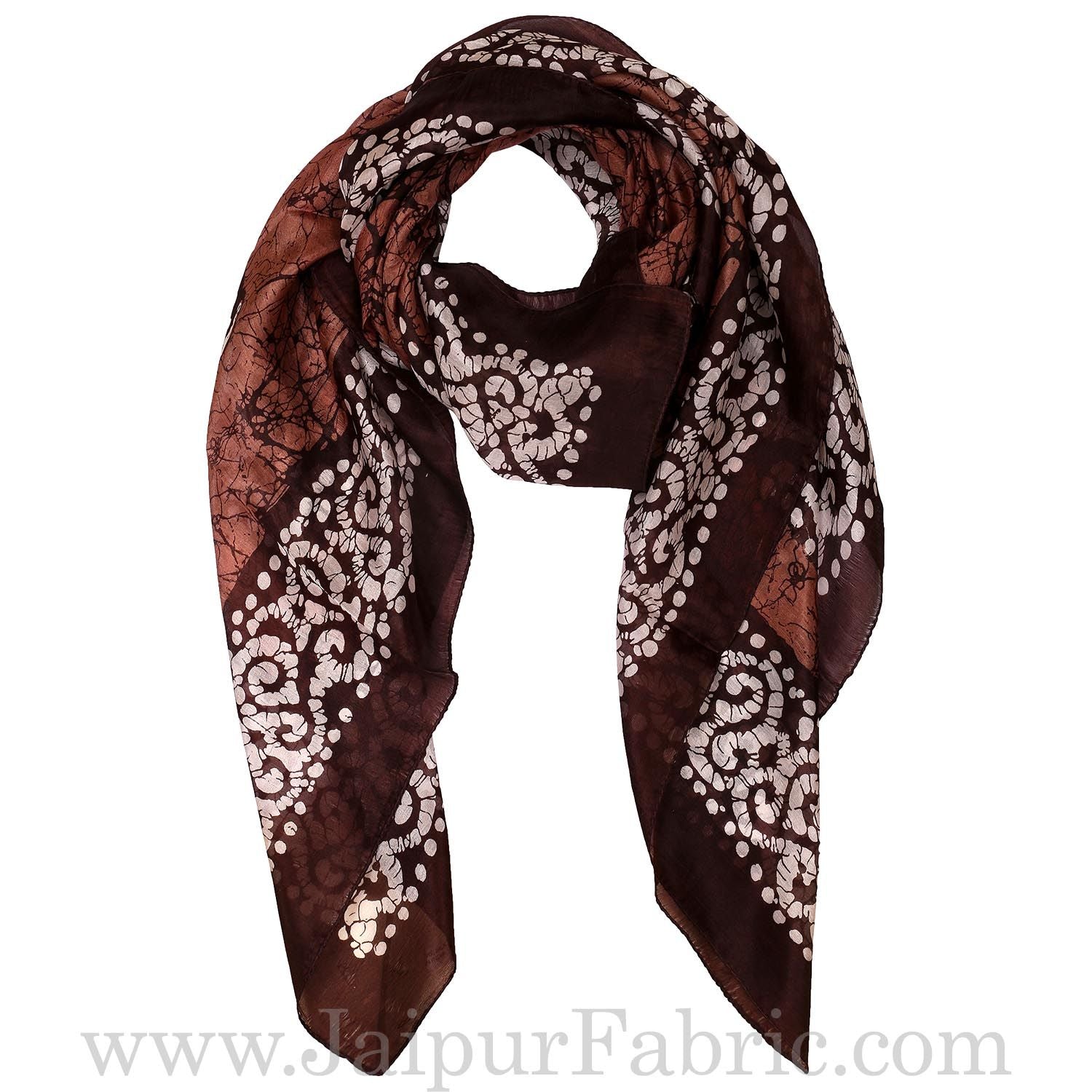 JaipurFabric® Silk Scarf with Bandhej design