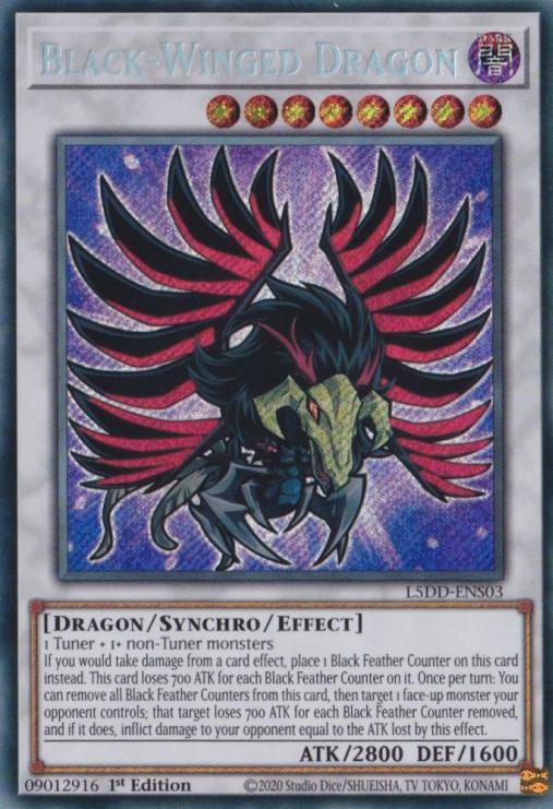 Yu-Gi-Oh! Black-Winged Dragon - L5DD-ENS03 - Secret Rare - 1st Edition