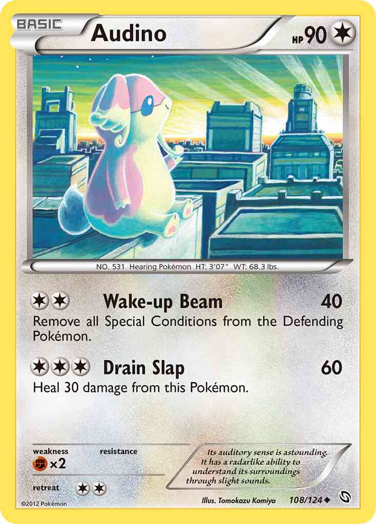 Uncommon bw6-108 non-holo – Pokémon Audino - 108/124 - Uncommon [bw6-108] [Non-Holo]