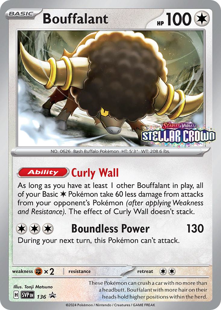 Promo prerelease svp-136 – Pokémon Bouffalant - 136 - Promo [Prerelease] [svp-136] [Holo]