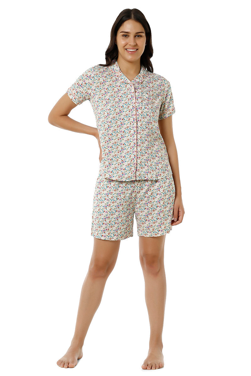 Amante Sleep Shorts Set - Ditsy Floral Print