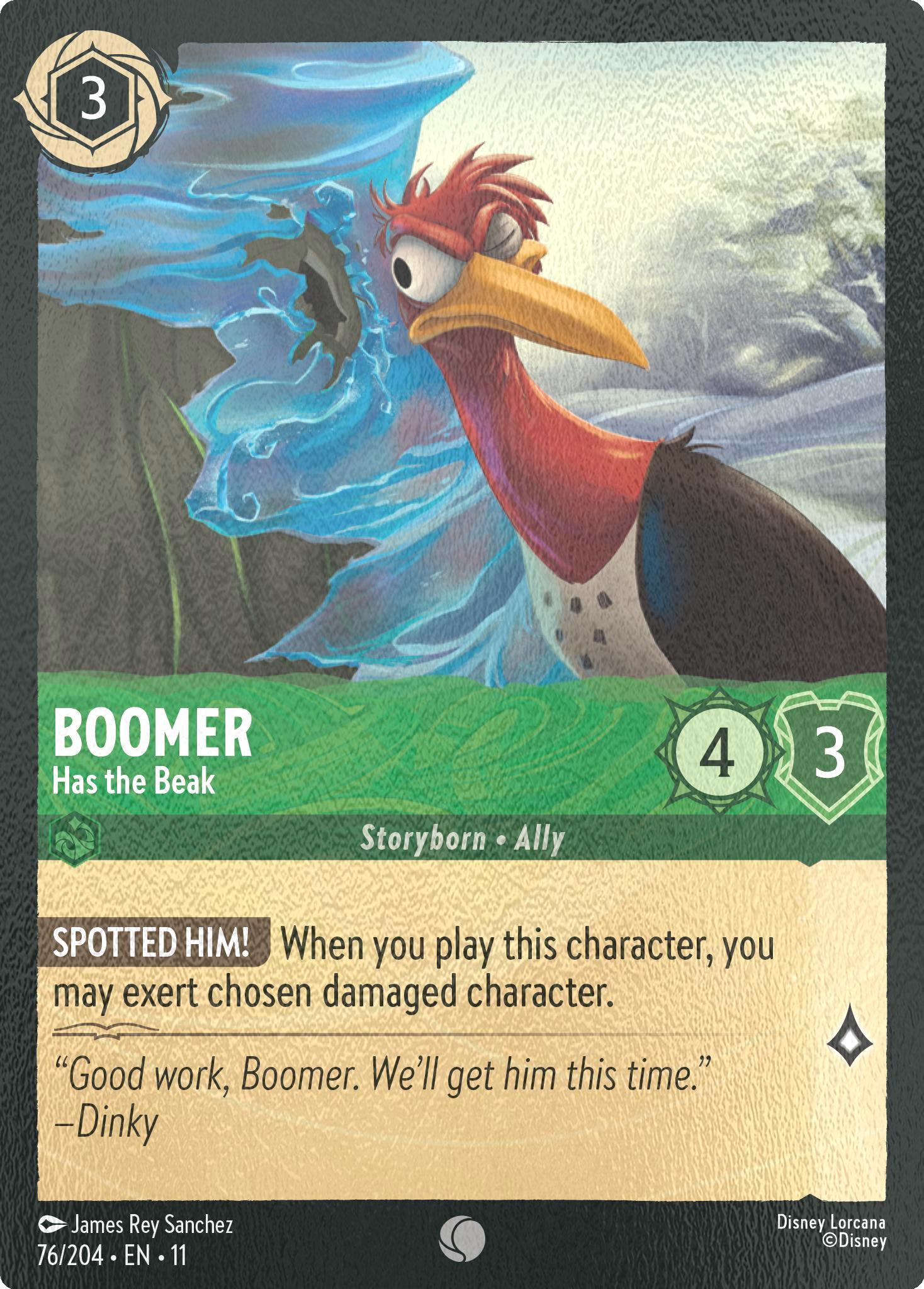 Lorcana Boomer - Has the Beak - 76/204 [Winterspell] [Cold Foil]