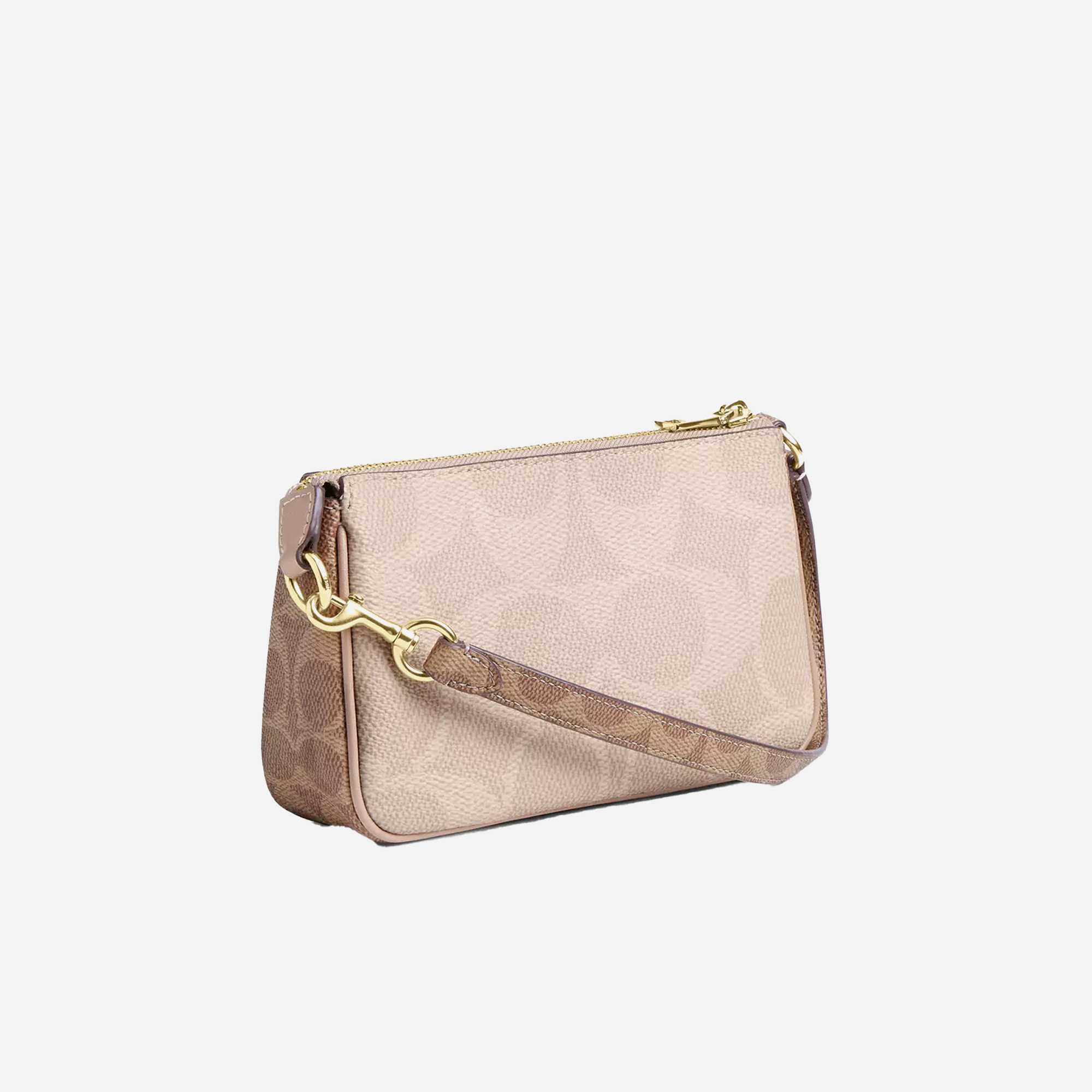 COACH Nolita 19 In Blocked Signature Canvas Gold/Sand/Tan - view 2