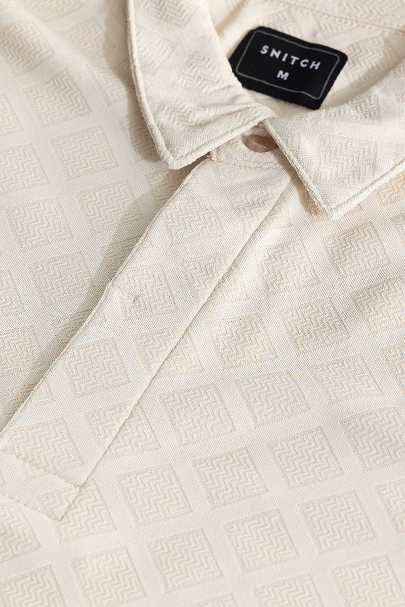 SNITCH Quad Zig Off-White Polo T-Shirt - view 2