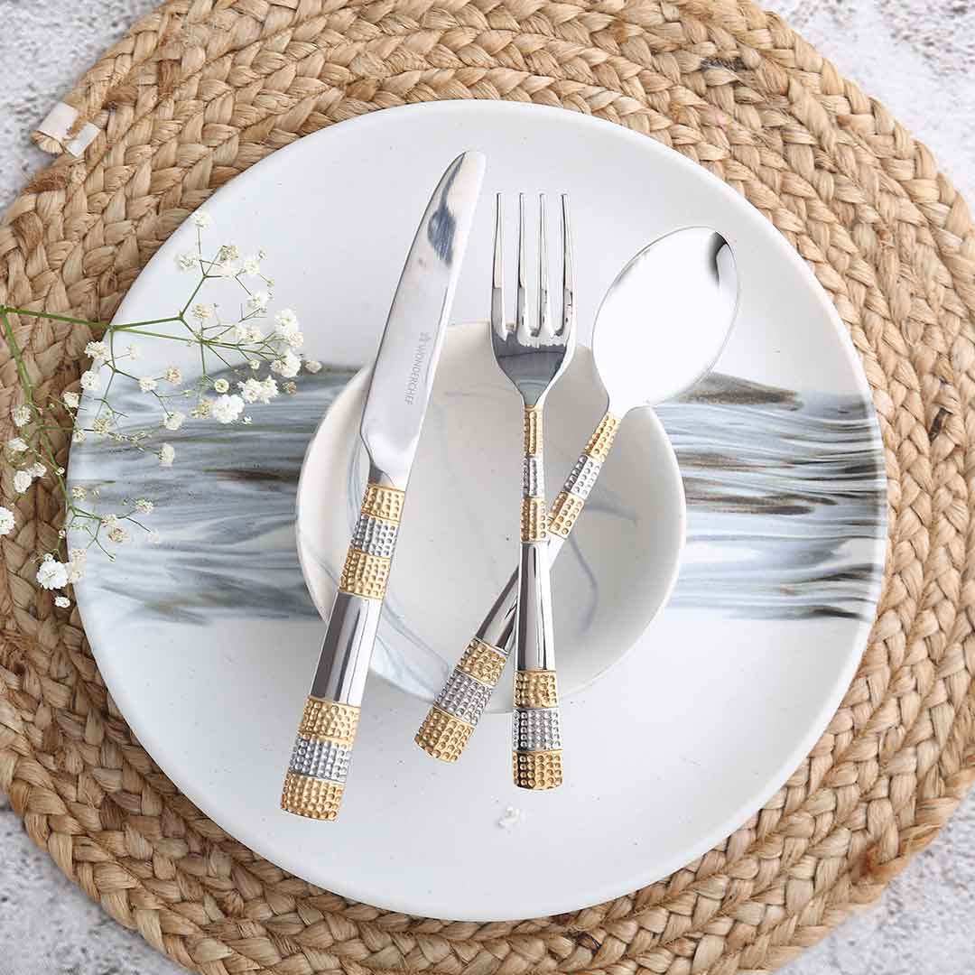 Wonderchef Roma Dinner Spoon - Gold Plated - Set of 6pcs - view 6