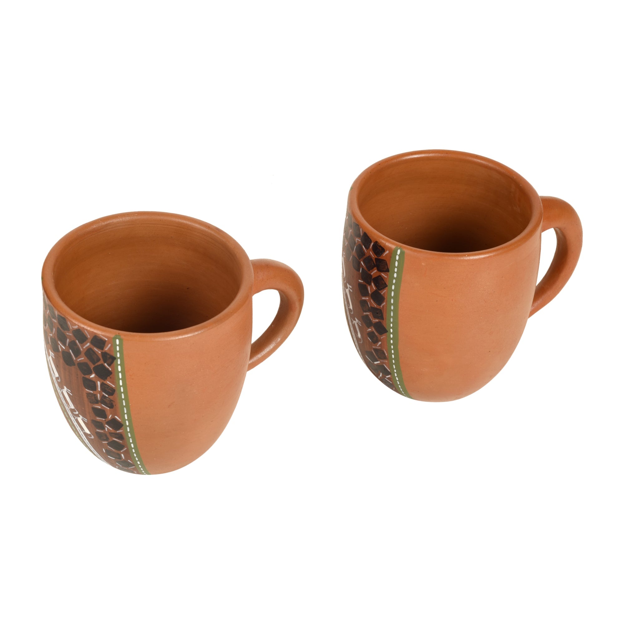 ART CREATIONS BY SUMAN SONTHALIA Brown - Knosh-6 Earthen Cups with Tribal Motifs (Set of 2) - view 2