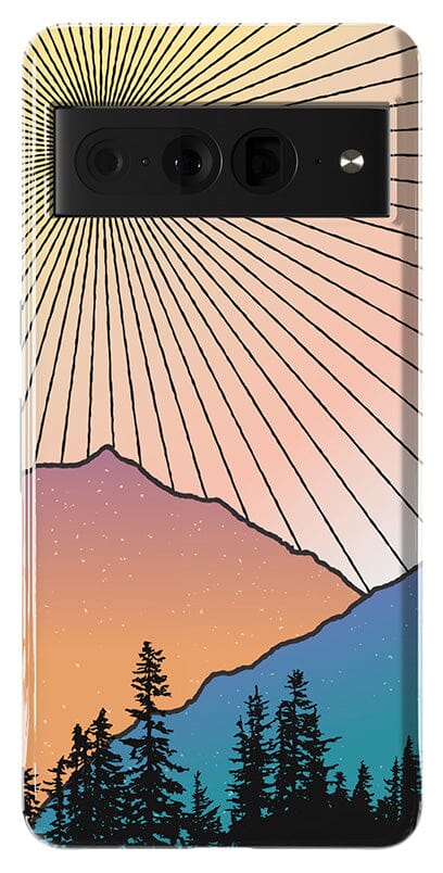 Casetry Golden Hour | Mountain Sunset Google Pixel Case - view 3