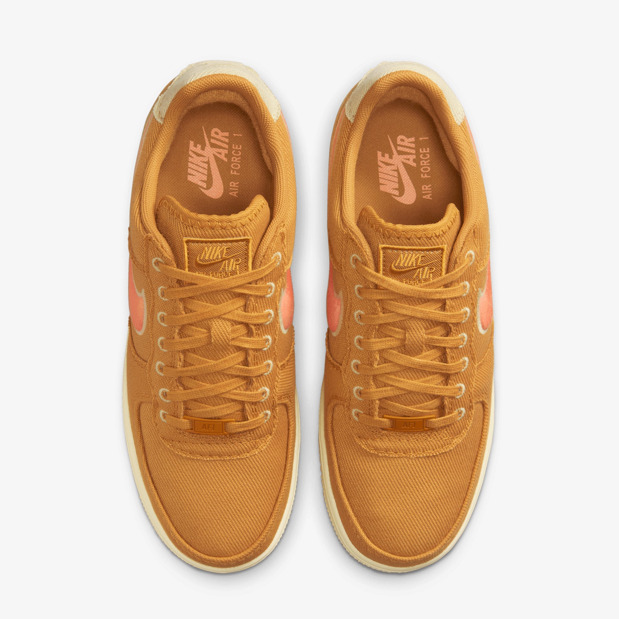 Nike | Air Force 1 Low Canvas { Wheat/orange Trance-team Gold-alabaster - view 2