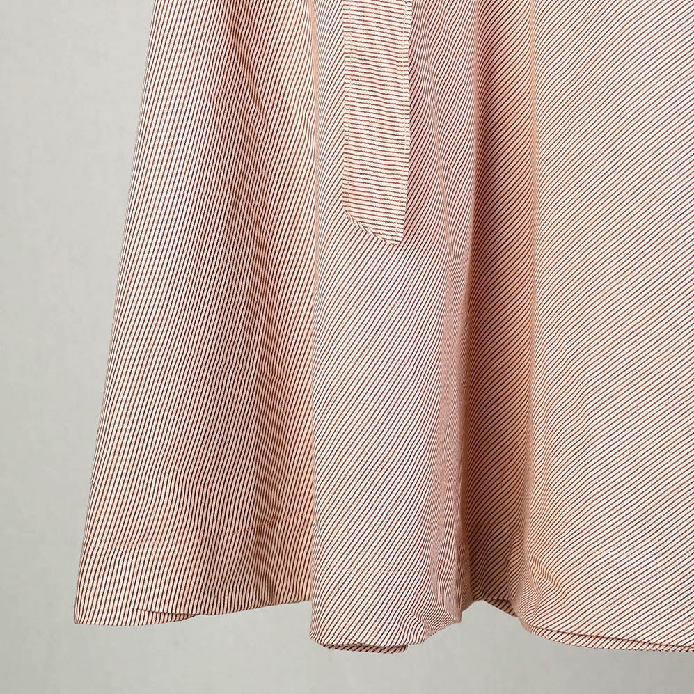 NOORI BAZAR Brown - Jhiri Handloom Cotton Wrap Around Plain Skirt 06 - view 3