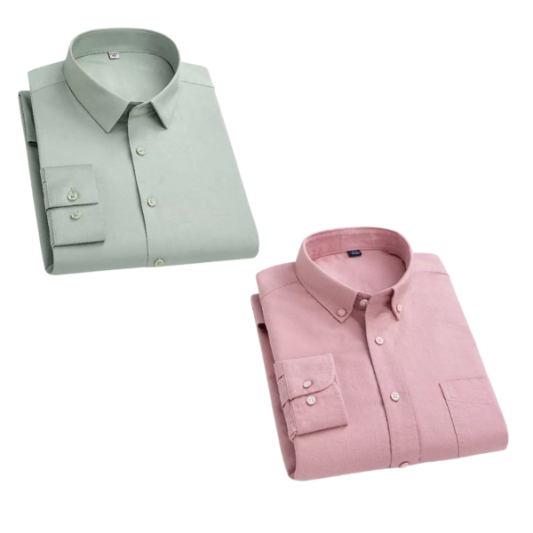 BlackTree Combo of 2 Cotton Shirt for Man ( Pista and Pink )